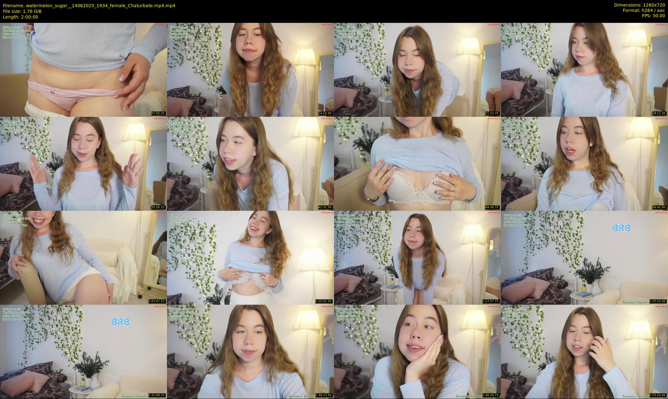 watermelon_sugar_ — 120 minute Chaturbate female cam show recording, 720p, Jun 14, 2025