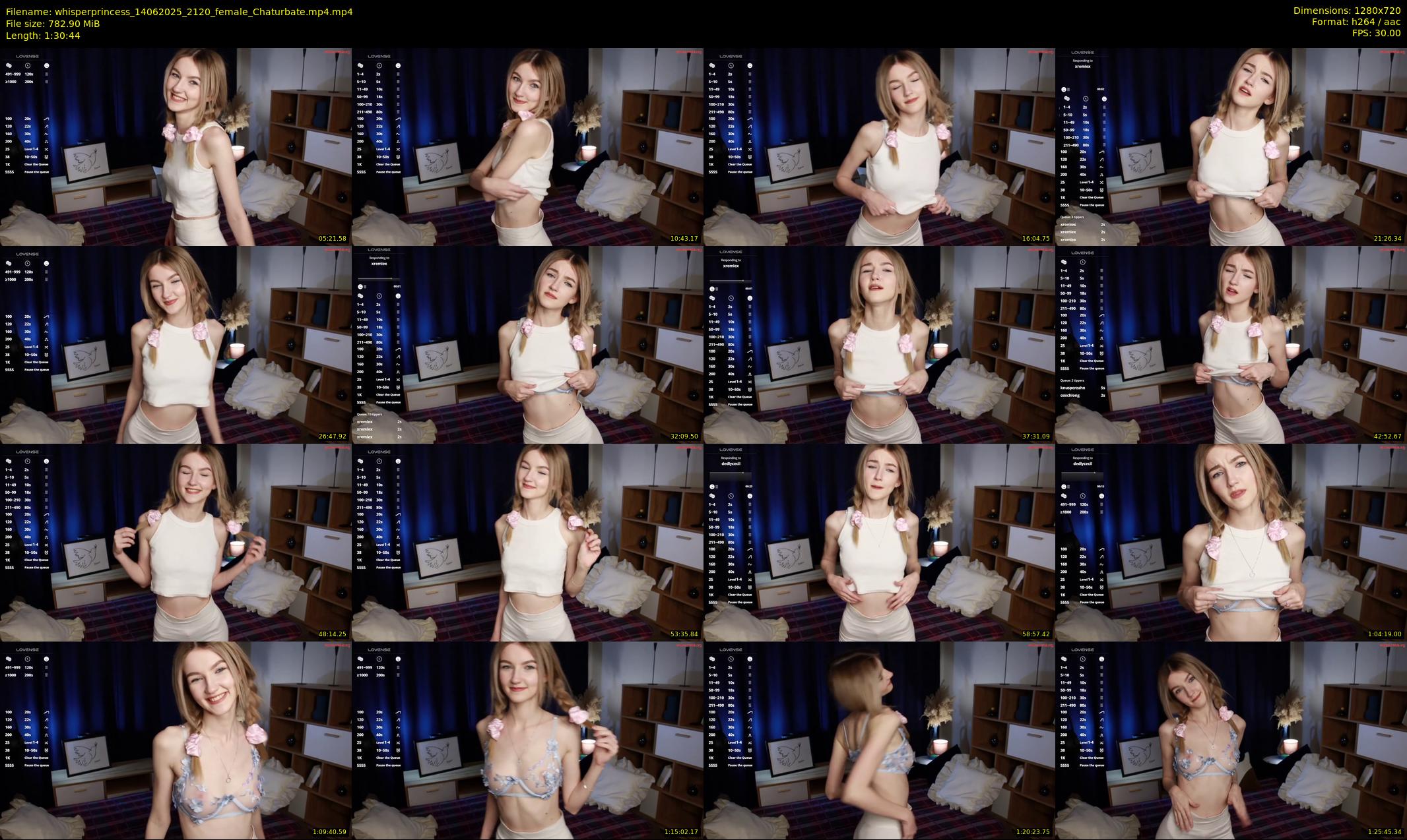 whisperprincess — 91 minute Chaturbate female cam show recording, 720p, Jun 14, 2025