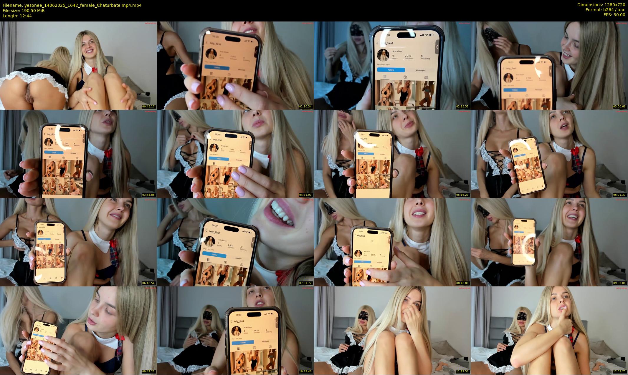 yesonee — 13 minute Chaturbate female cam show recording, 720p, Jun 14, 2025