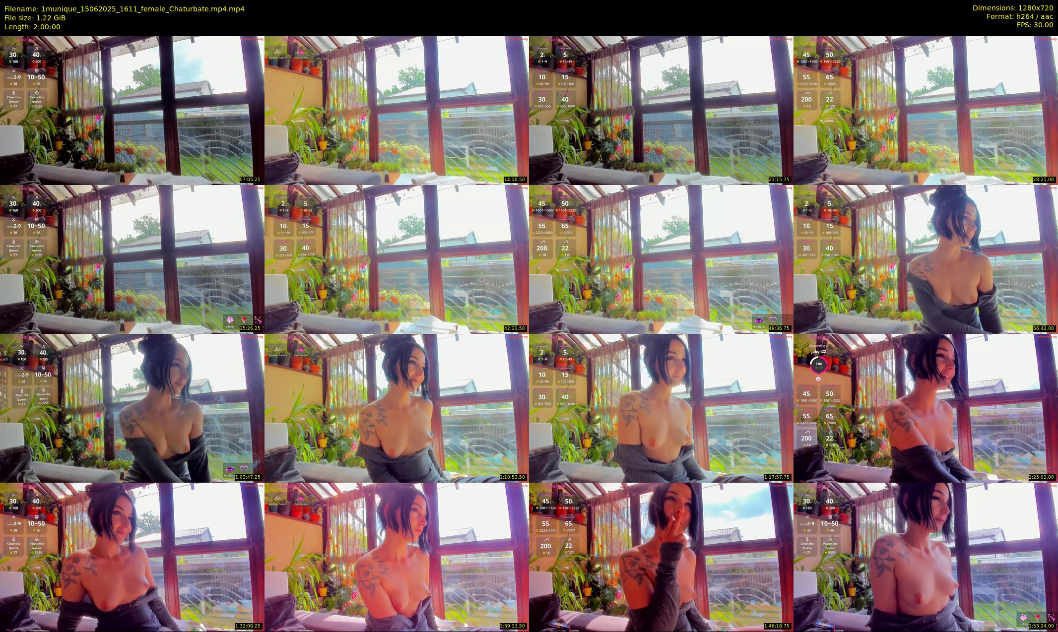 1munique — 120 minute Chaturbate female cam show recording, 720p, Jun 15, 2025