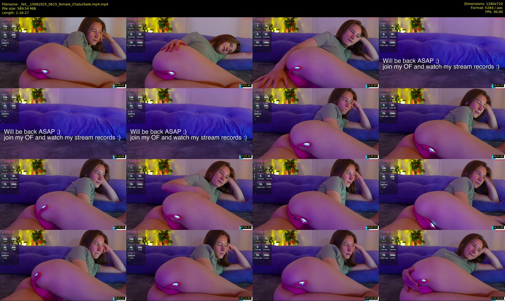 _feli_ — 77 minute Chaturbate female cam show recording, 720p, Jun 15, 2025