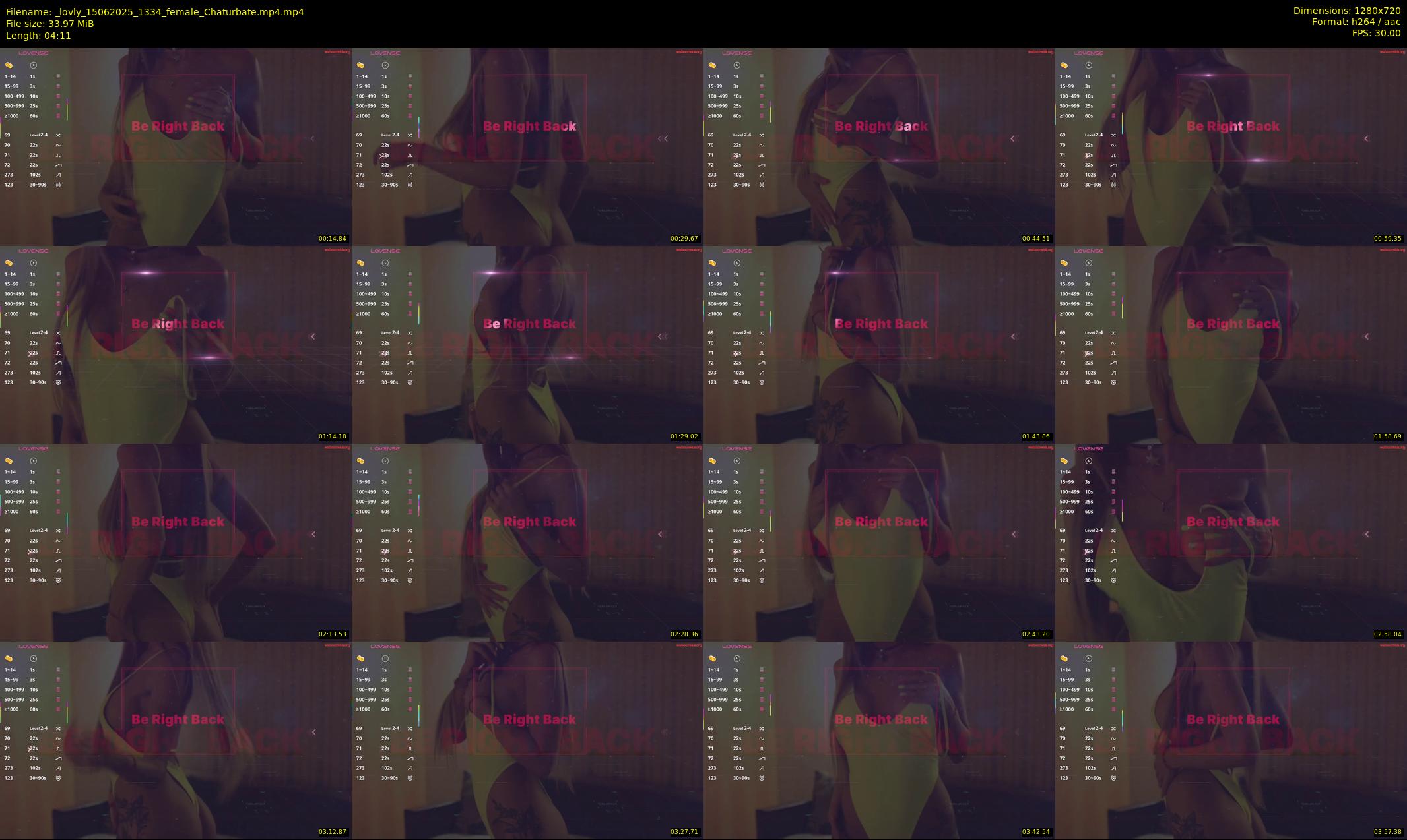 _lovly — 5 minute Chaturbate female cam show recording, 720p, Jun 15, 2025