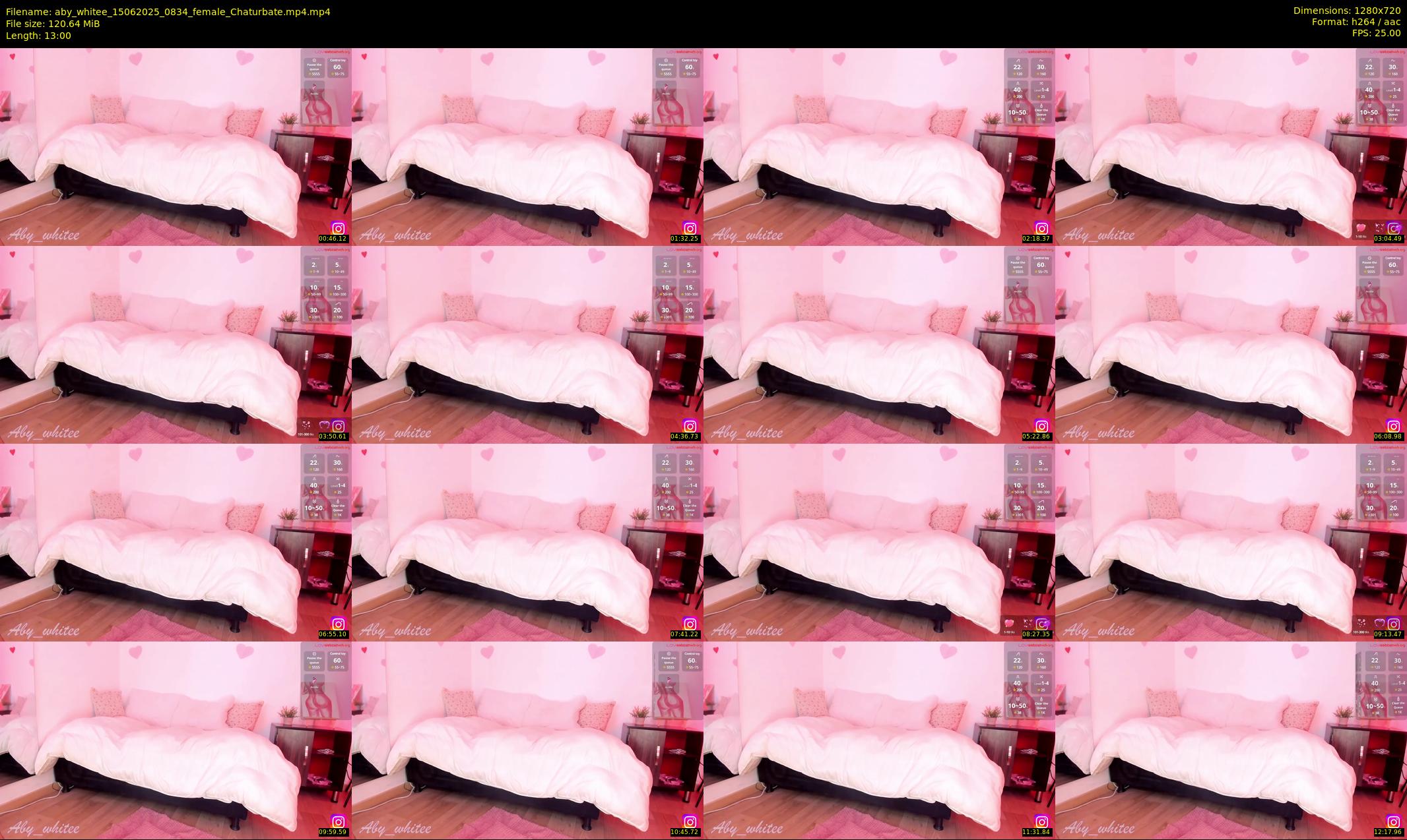 aby_whitee — 13 minute Chaturbate female cam show recording, 720p, Jun 15, 2025