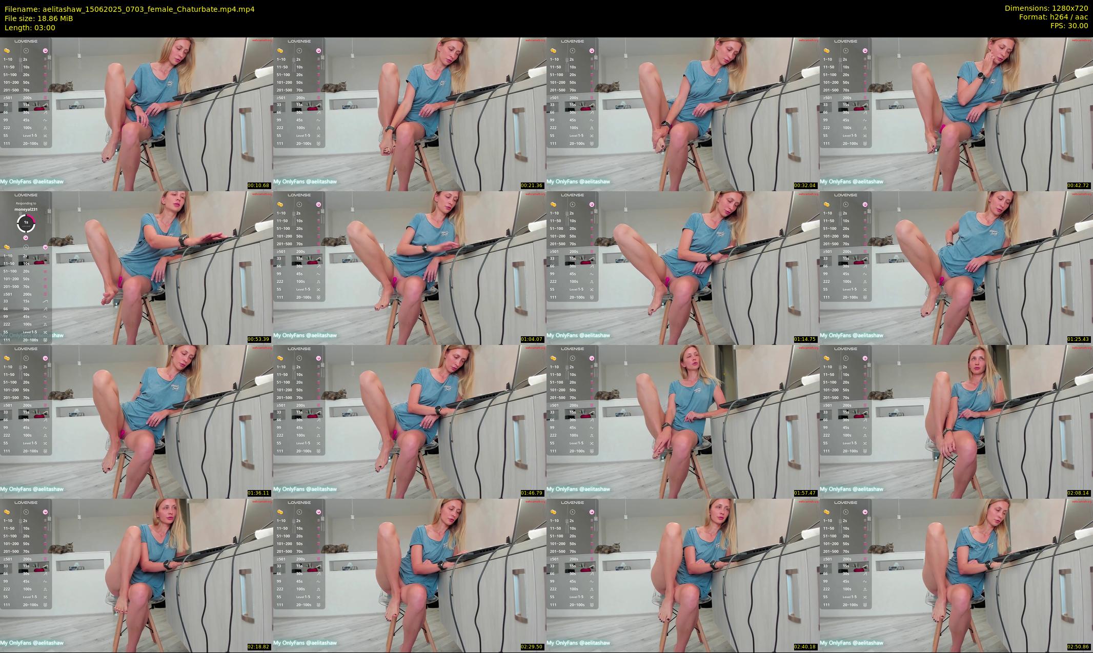 aelitashaw — 3 minute Chaturbate female cam show recording, 720p, Jun 15, 2025