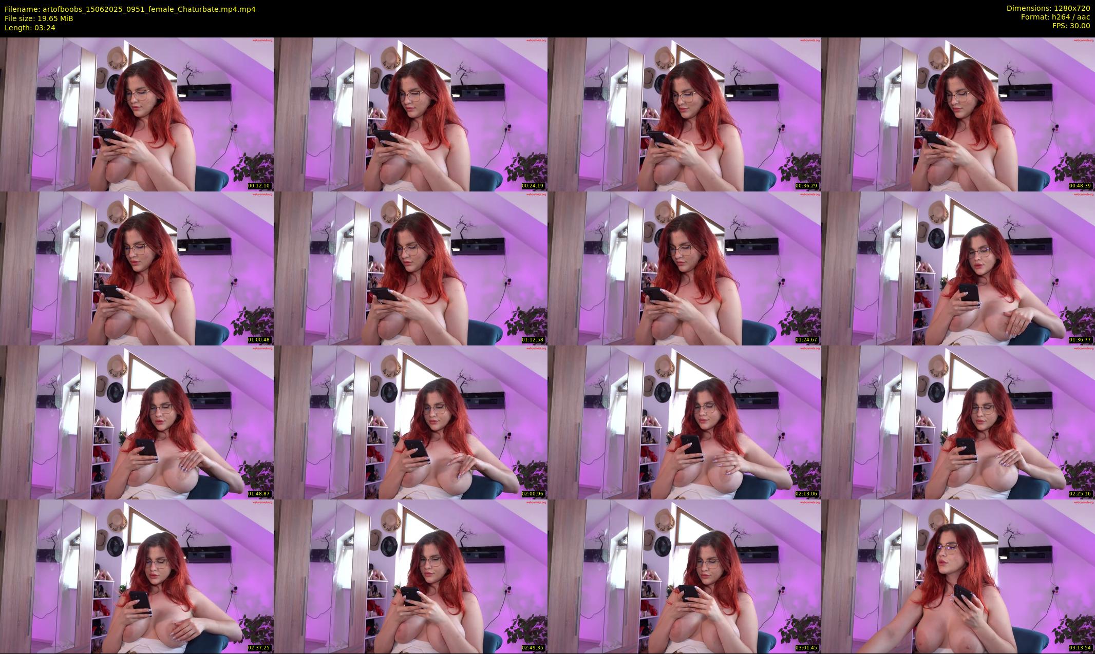 artofboobs — 4 minute Chaturbate female cam show recording, 720p, Jun 15, 2025
