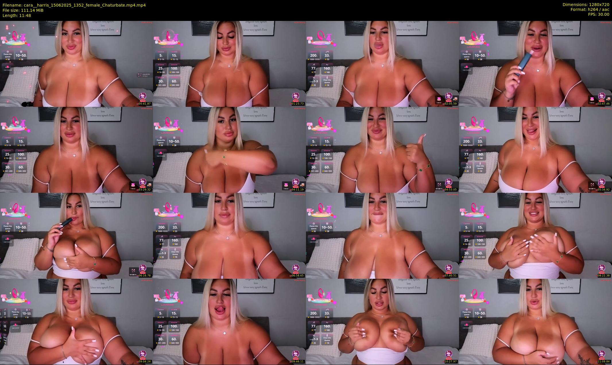 cara__harris — 12 minute Chaturbate female cam show recording, 720p, Jun 15, 2025