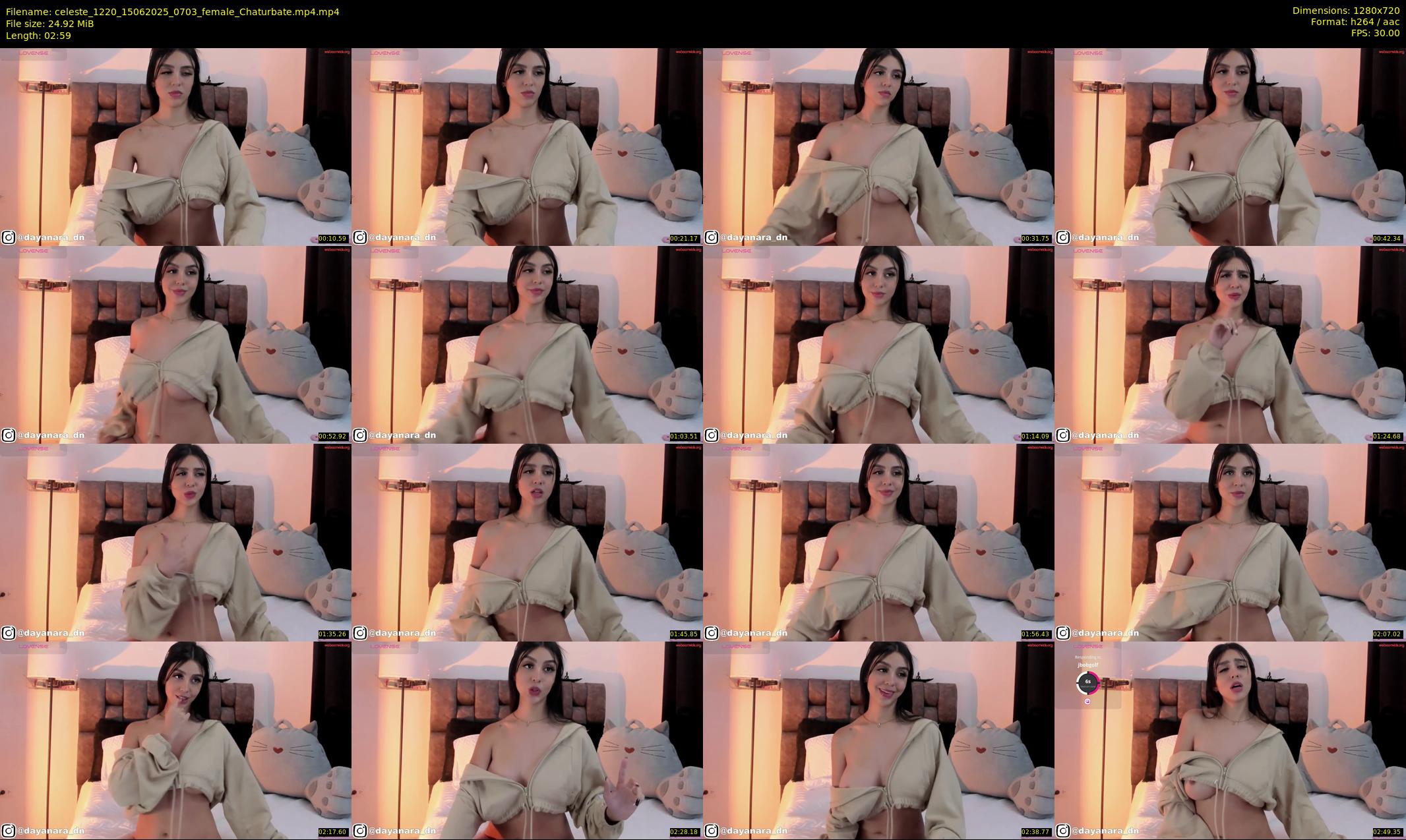 celeste_1220 — 3 minute Chaturbate female cam show recording, 720p, Jun 15, 2025