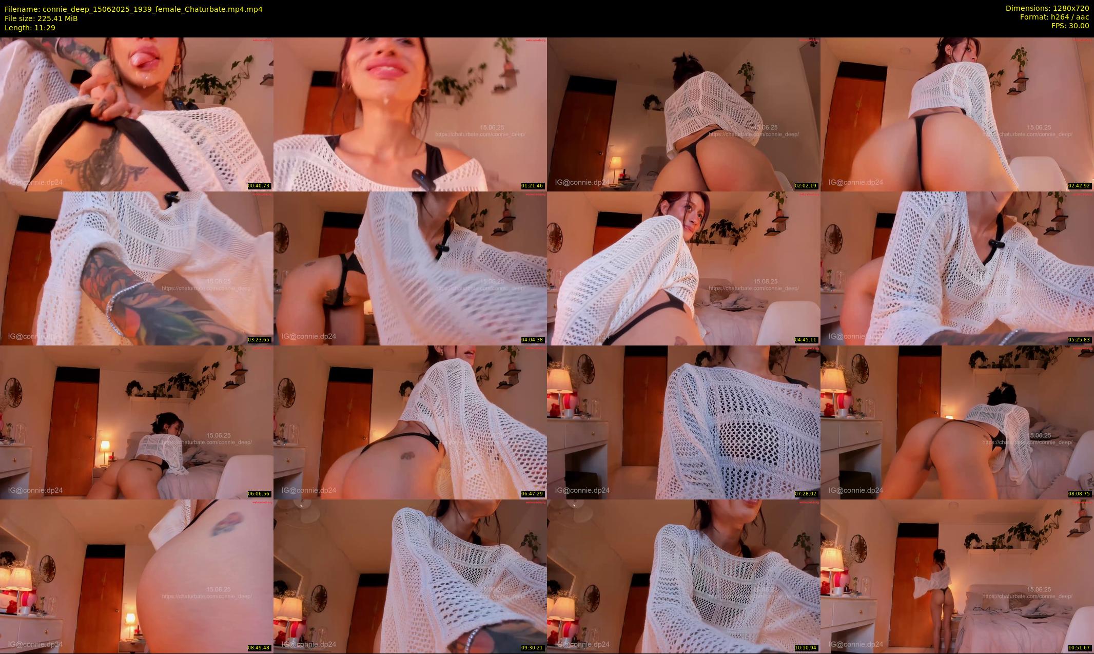 connie_deep — 12 minute Chaturbate female cam show recording, 720p, Jun 15, 2025