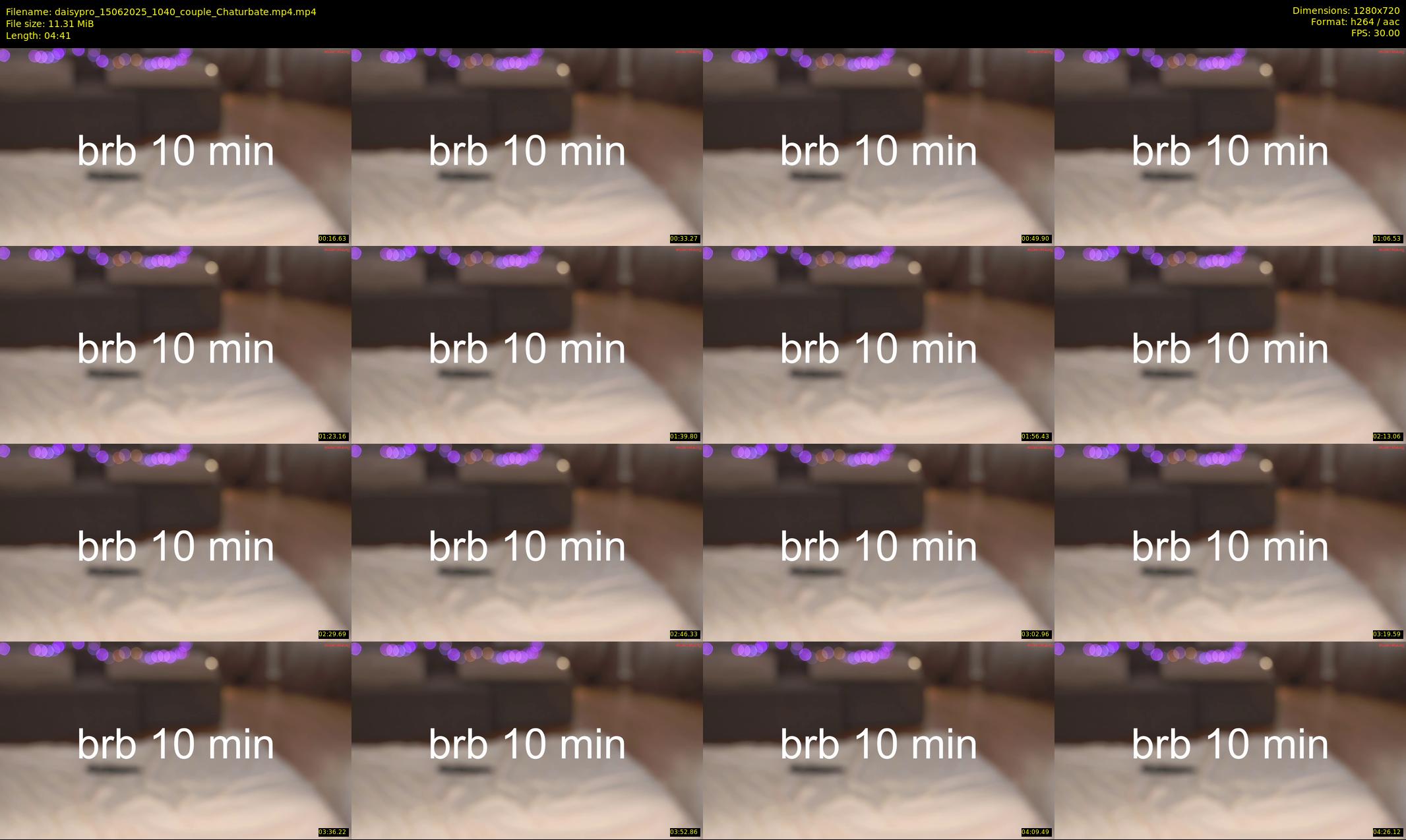 daisypro — 5 minute Chaturbate couple cam show recording, 720p, Jun 15, 2025