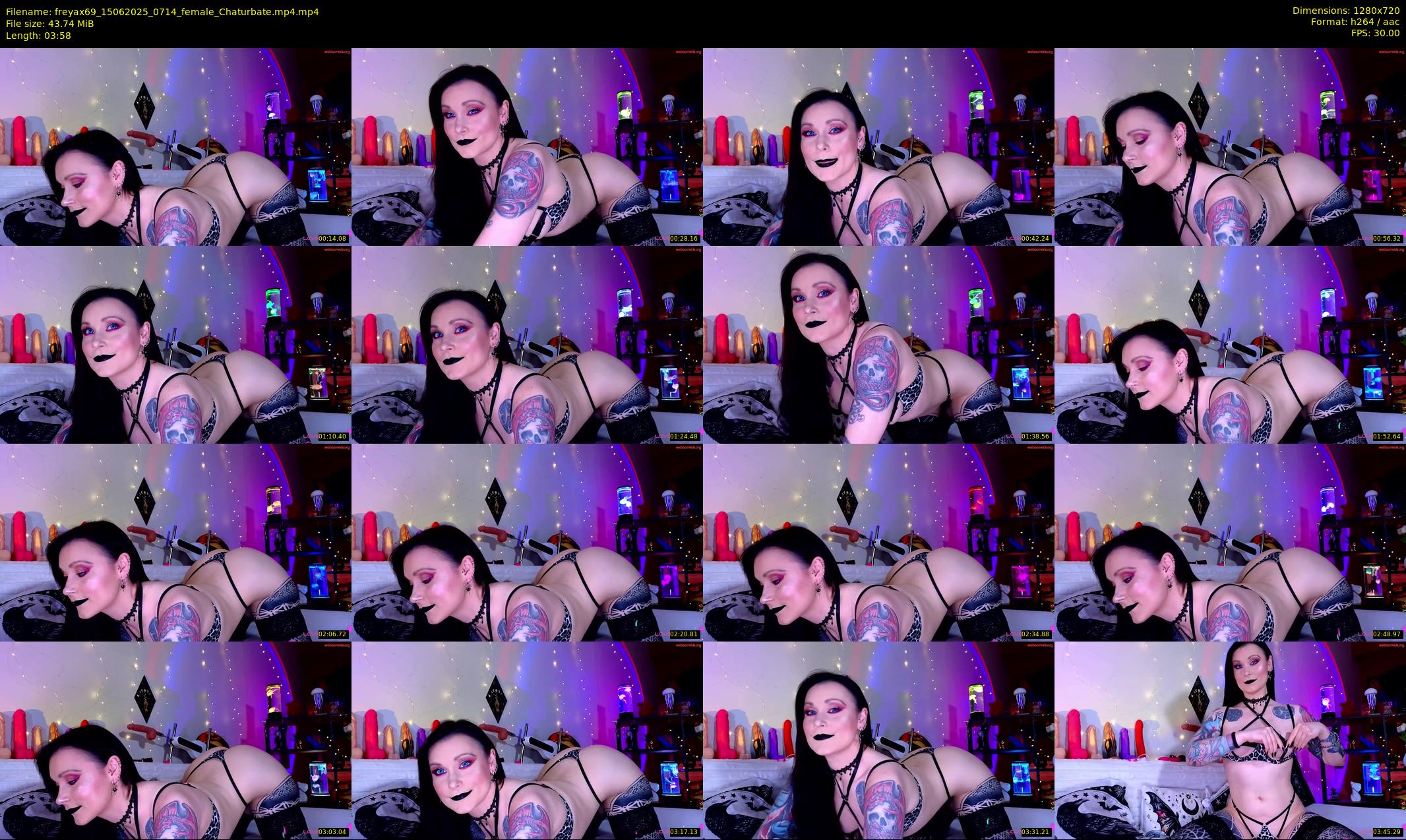 freyax69 — 4 minute Chaturbate female cam show recording, 720p, Jun 15, 2025
