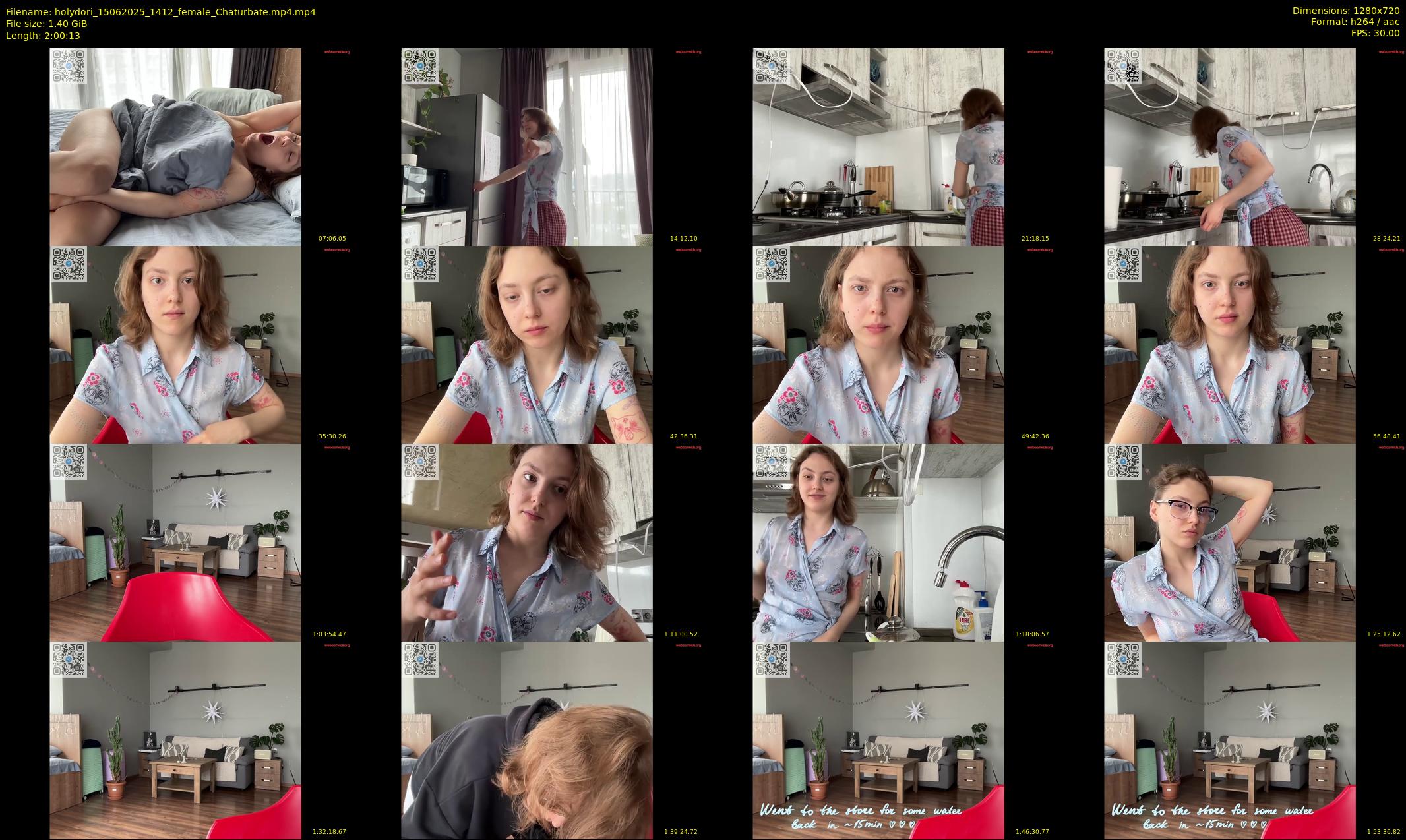 holydori — 121 minute Chaturbate female cam show recording, 720p, Jun 15, 2025