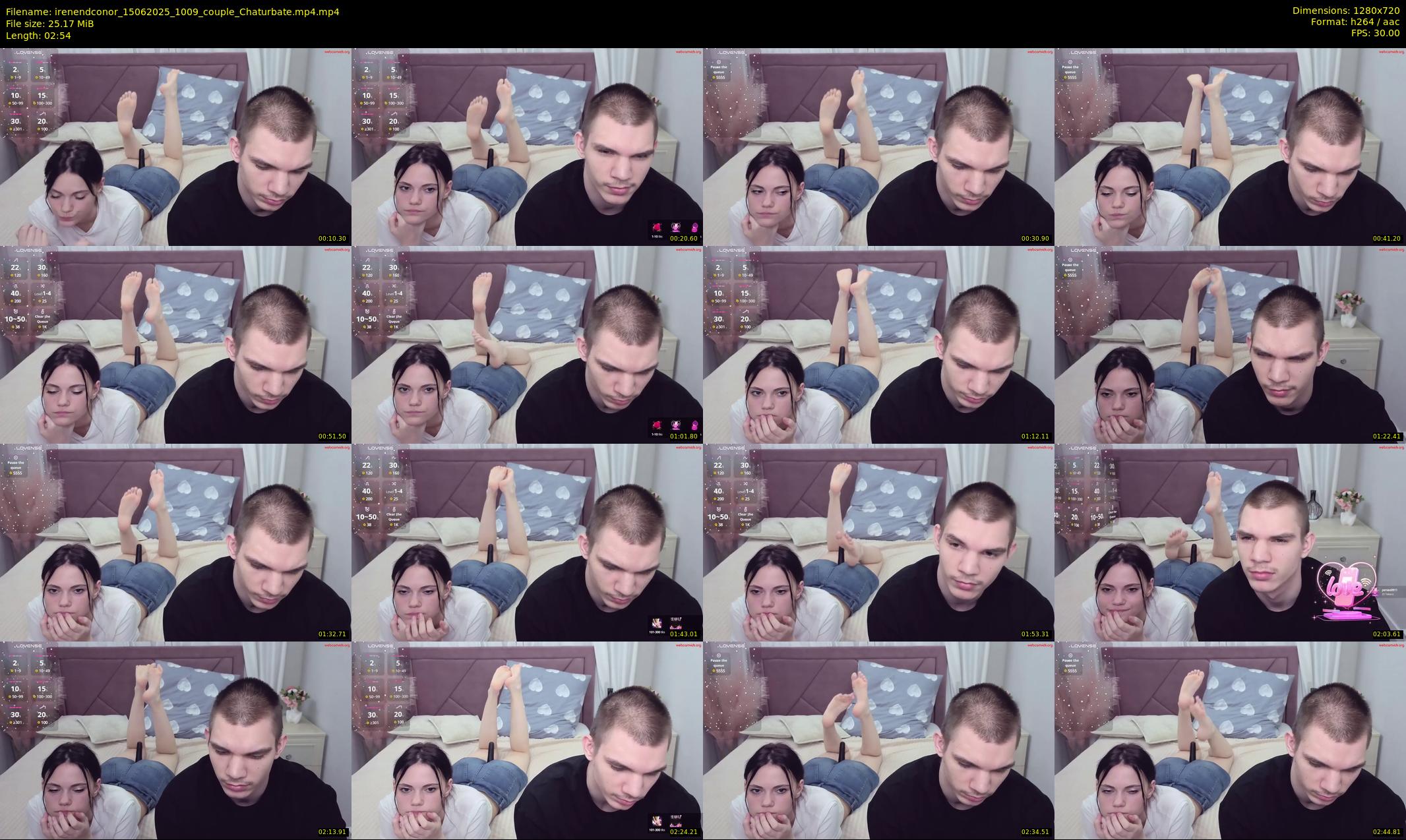 irenendconor — 3 minute Chaturbate couple cam show recording, 720p, Jun 15, 2025