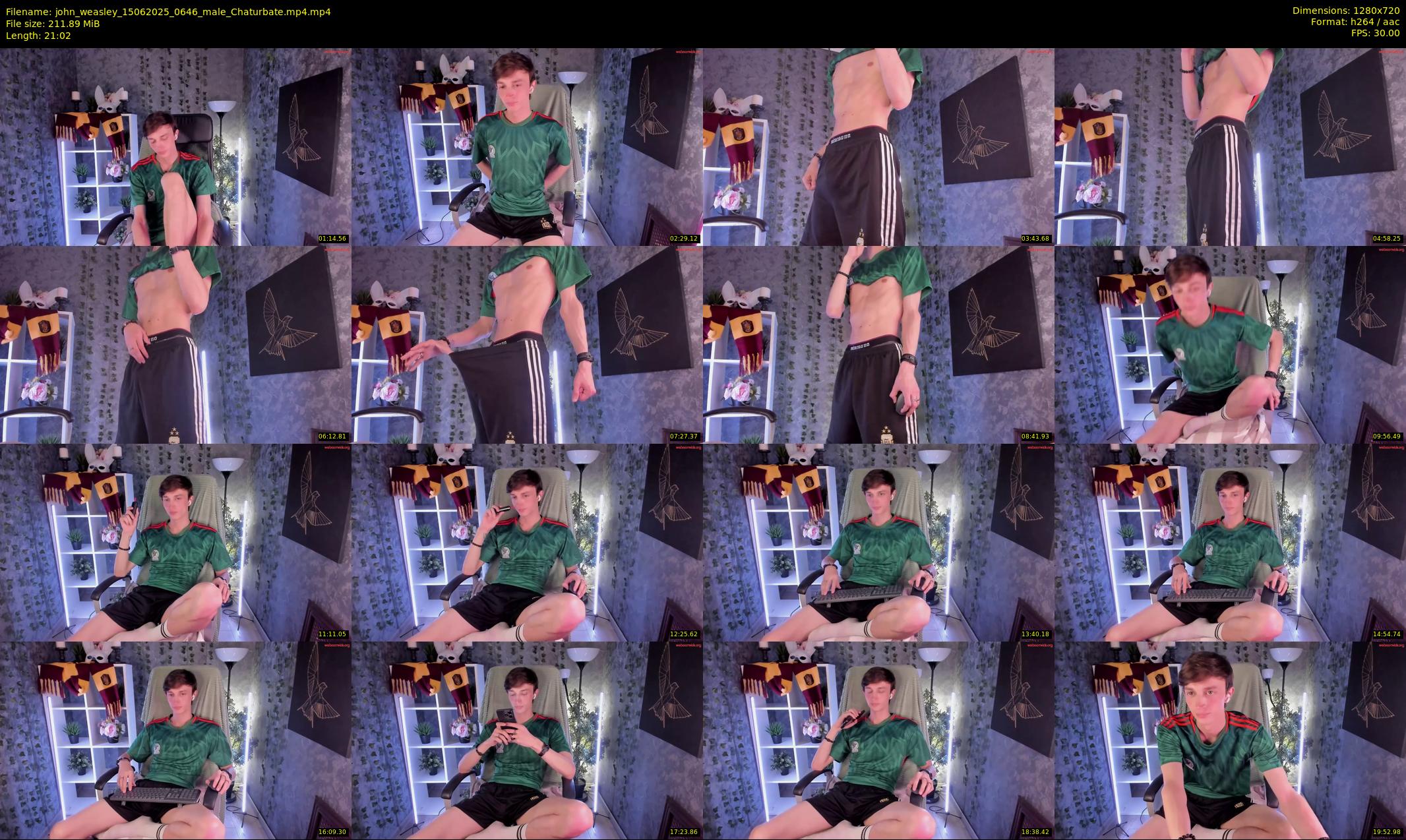 john_weasley — 22 minute Chaturbate male cam show recording, 720p, Jun 15, 2025