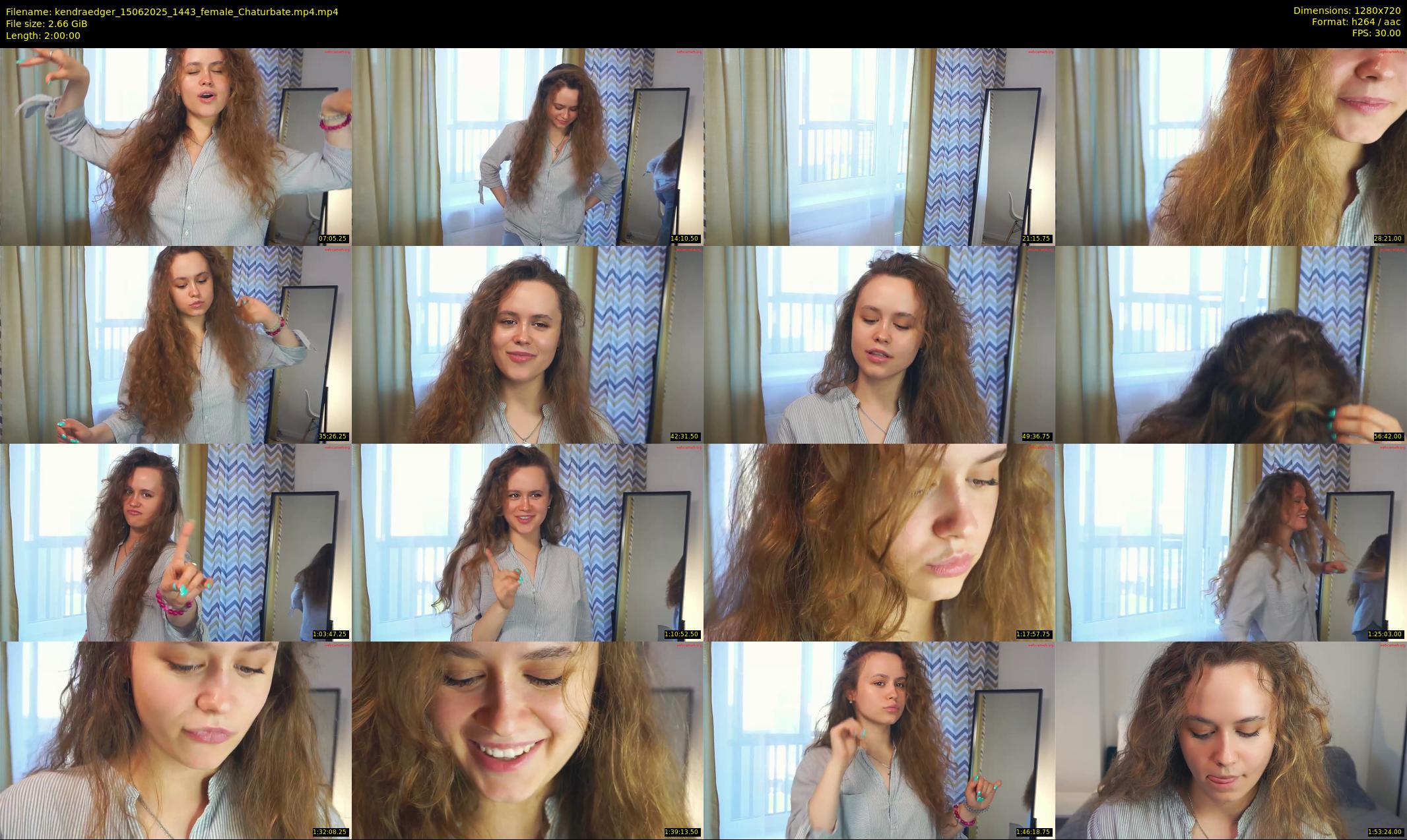 kendraedger — 120 minute Chaturbate female cam show recording, 720p, Jun 15, 2025