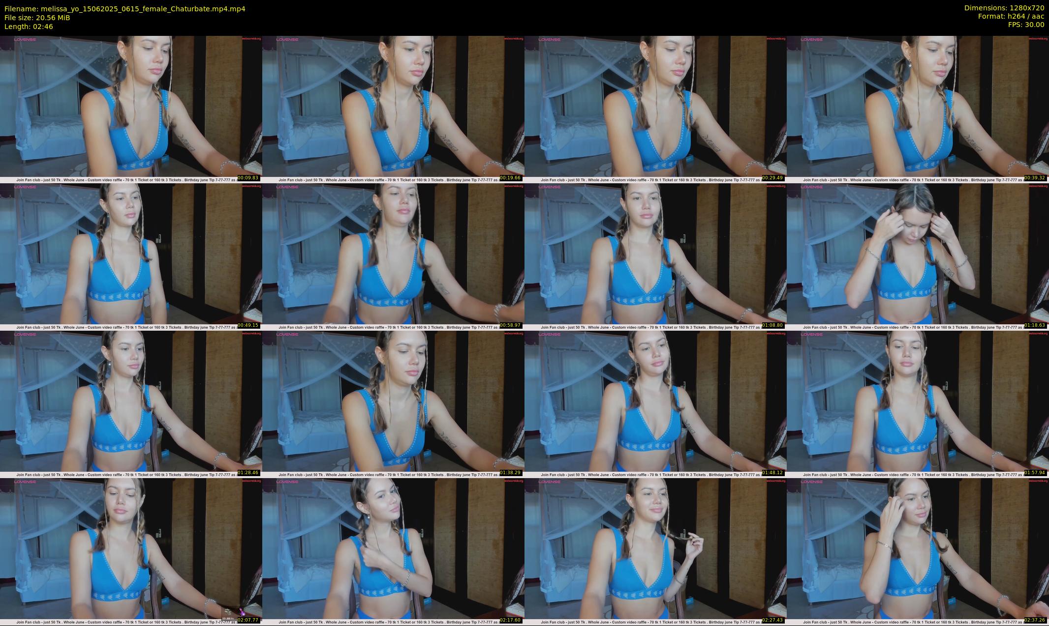 melissa_yo — 3 minute Chaturbate female cam show recording, 720p, Jun 15, 2025