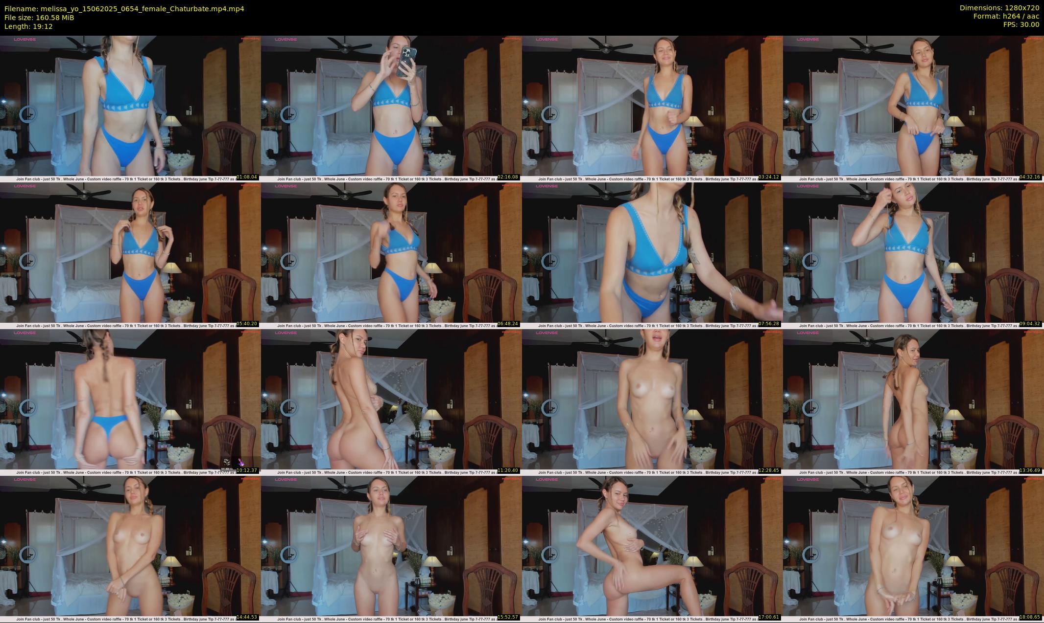 melissa_yo — 20 minute Chaturbate female cam show recording, 720p, Jun 15, 2025
