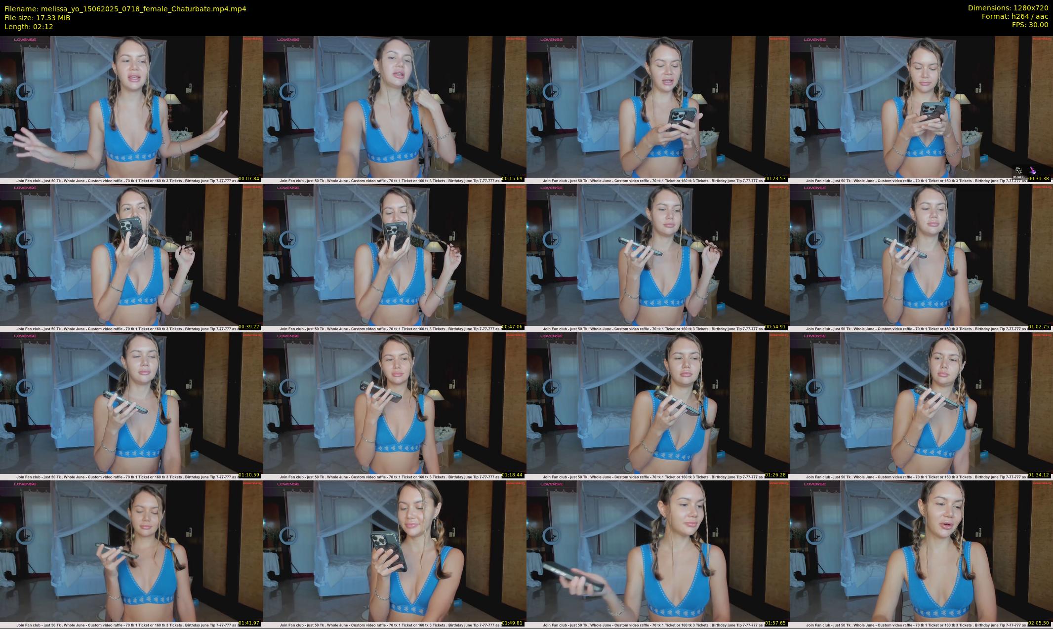 melissa_yo — 3 minute Chaturbate female cam show recording, 720p, Jun 15, 2025