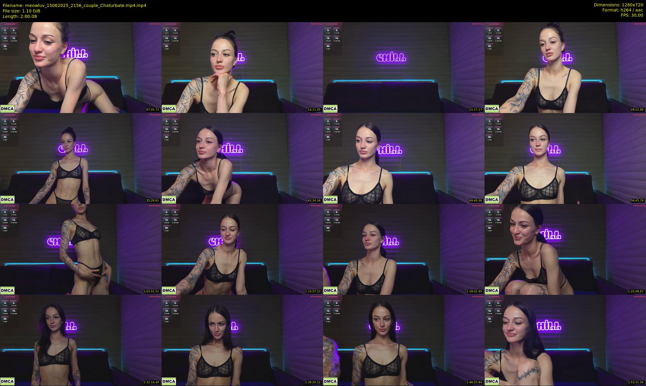 meowluv — 121 minute Chaturbate couple cam show recording, 720p, Jun 15, 2025