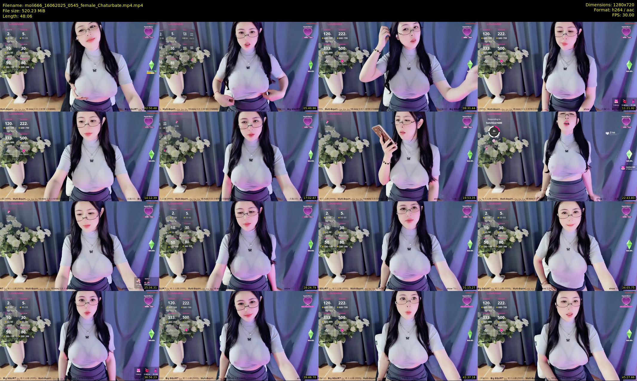 moli666 — 49 minute Chaturbate female cam show recording, 720p, Jun 16, 2025