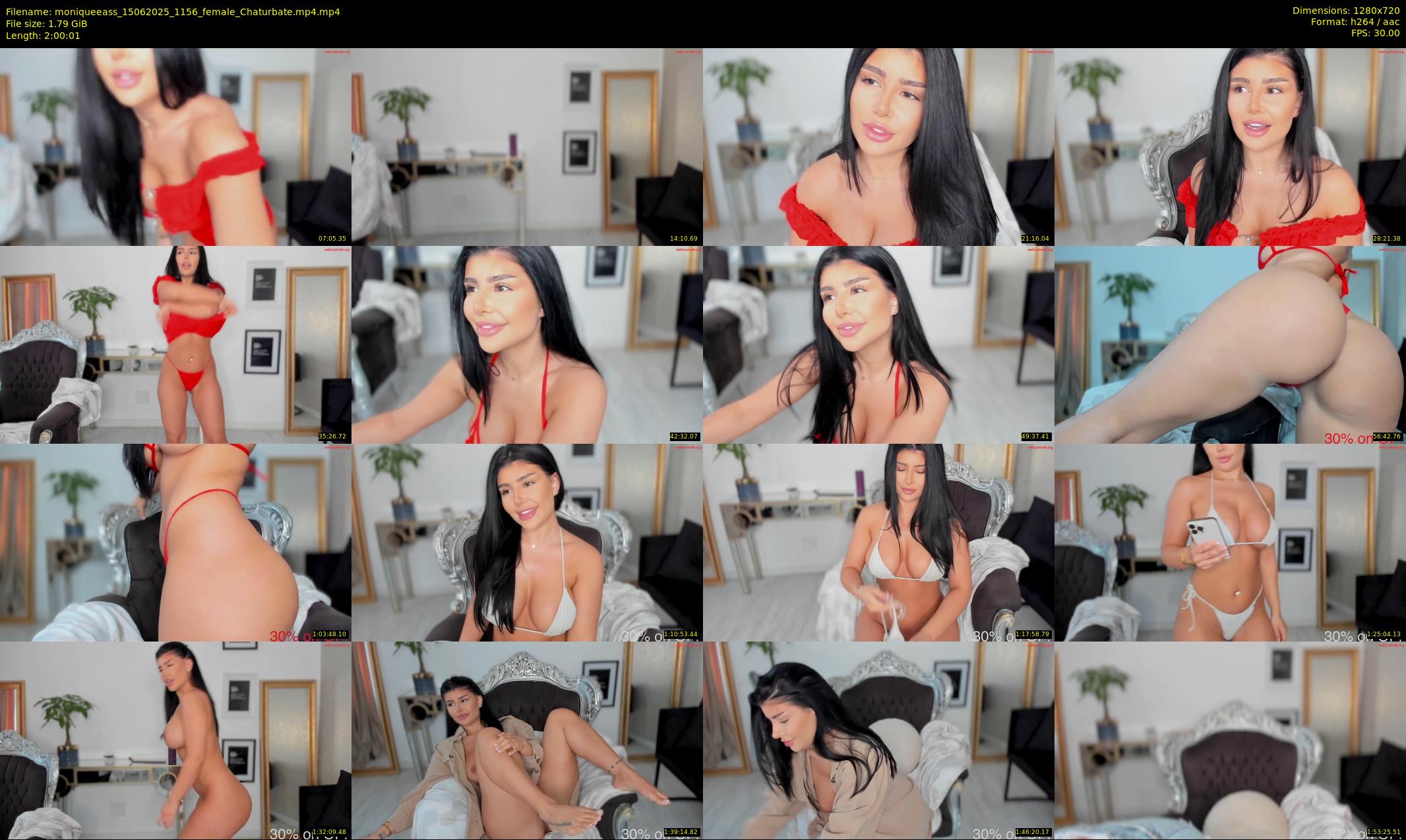 moniqueeass — 121 minute Chaturbate female cam show recording, 720p, Jun 15, 2025