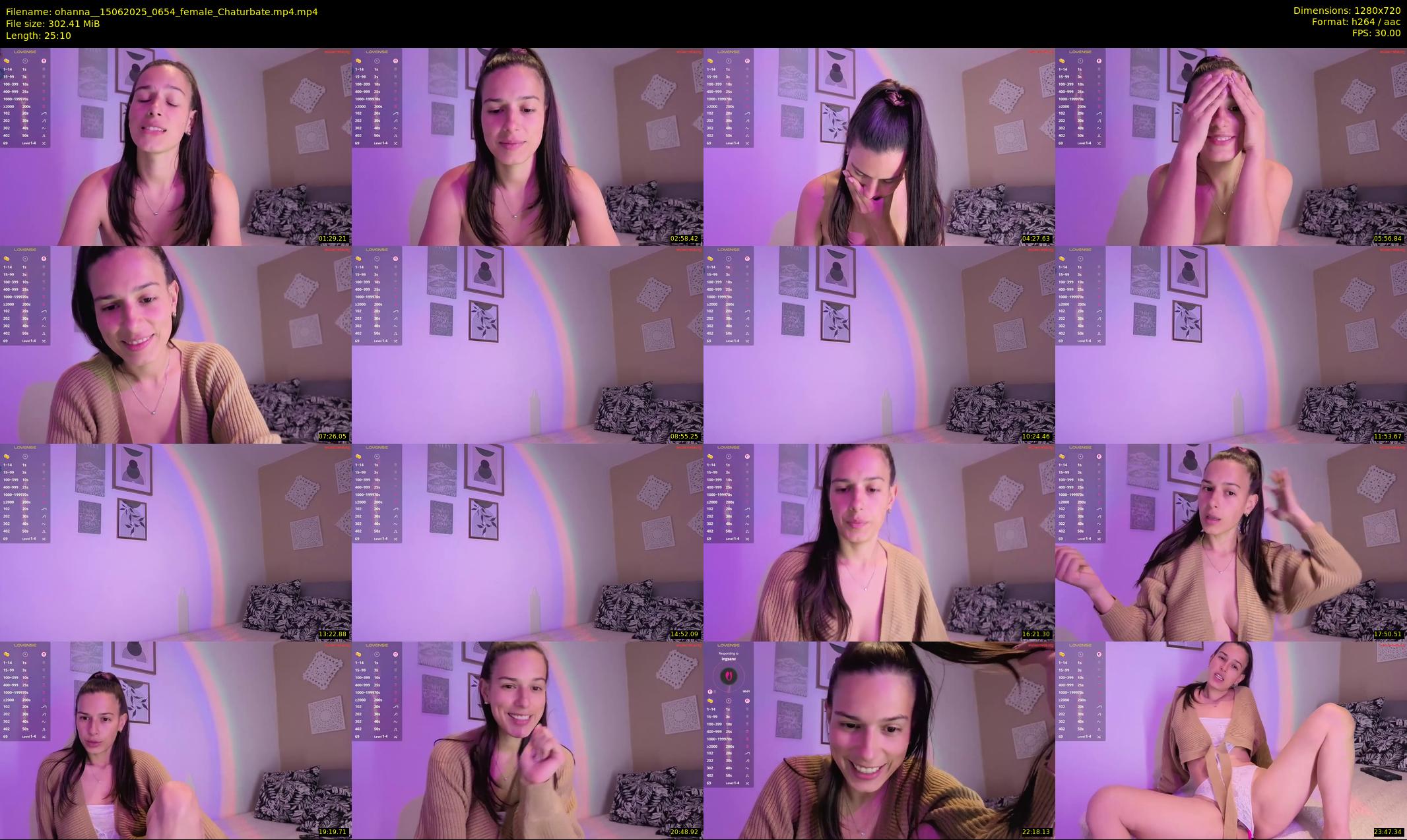 ohanna_ — 26 minute Chaturbate female cam show recording, 720p, Jun 15, 2025