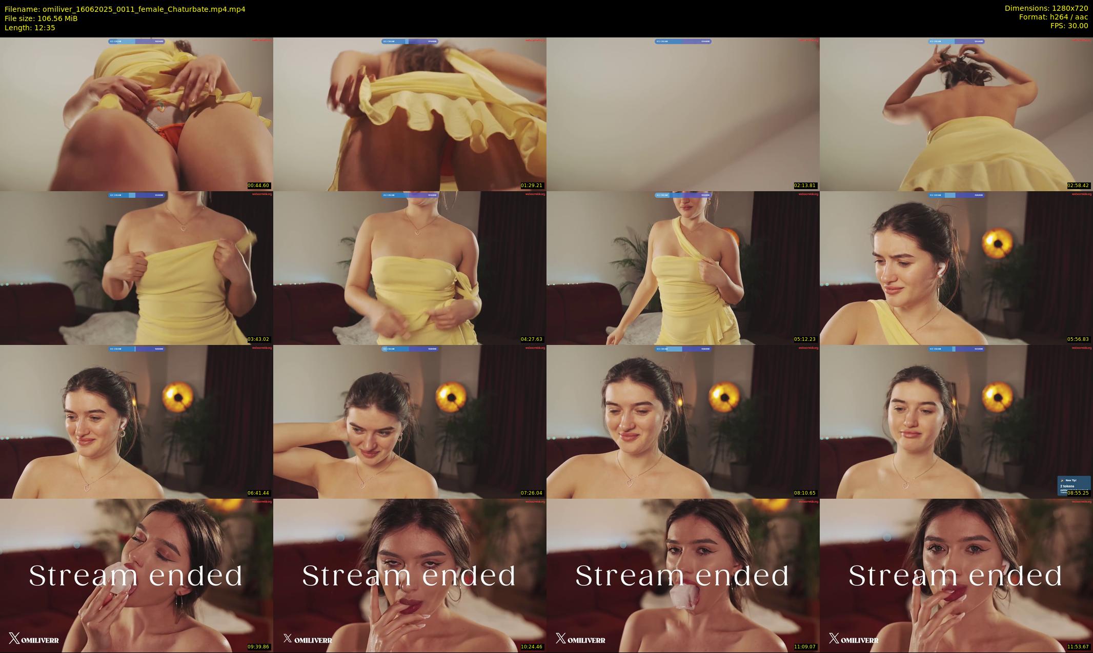 omiliver — 13 minute Chaturbate female cam show recording, 720p, Jun 16, 2025