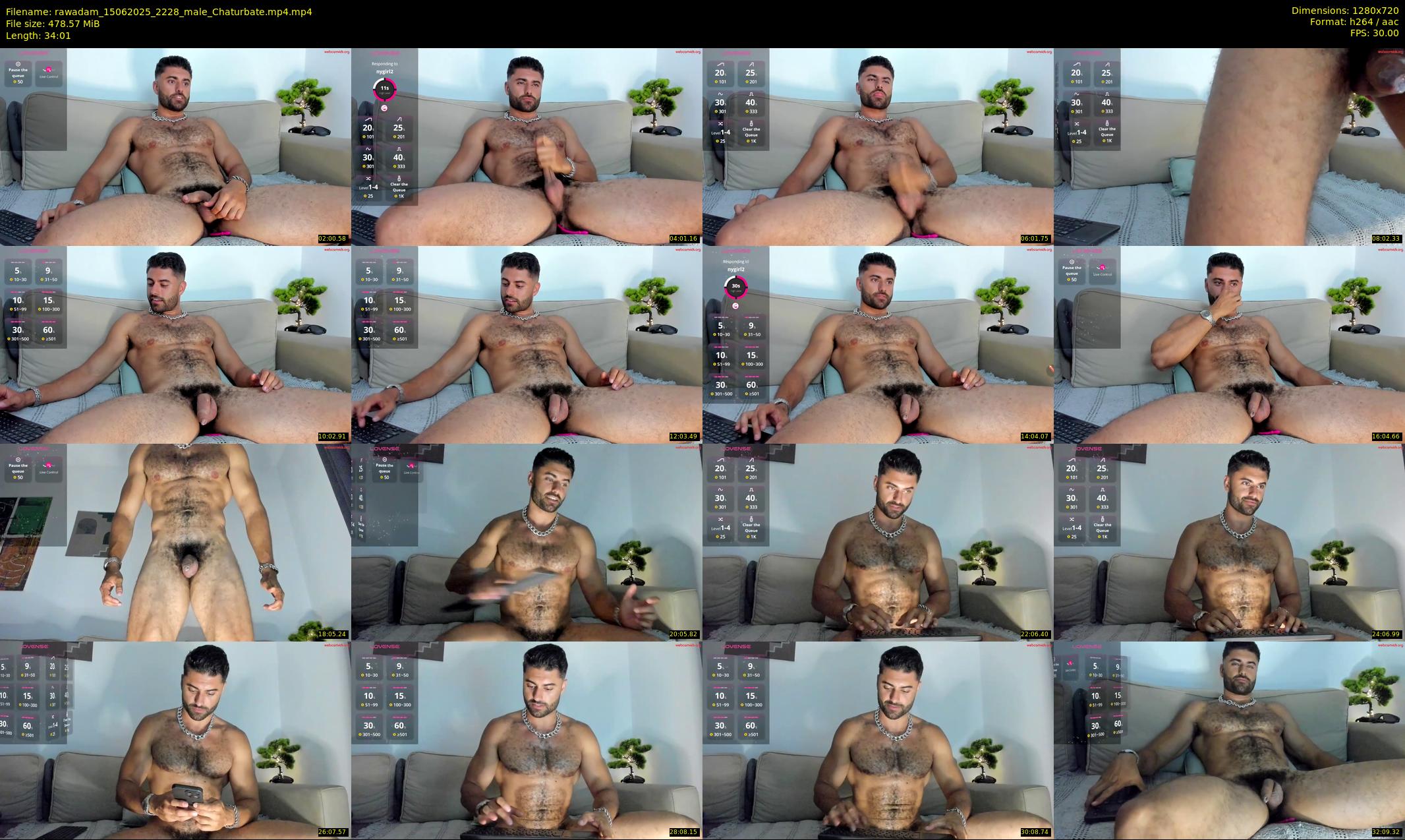 rawadam — 35 minute Chaturbate male cam show recording, 720p, Jun 15, 2025