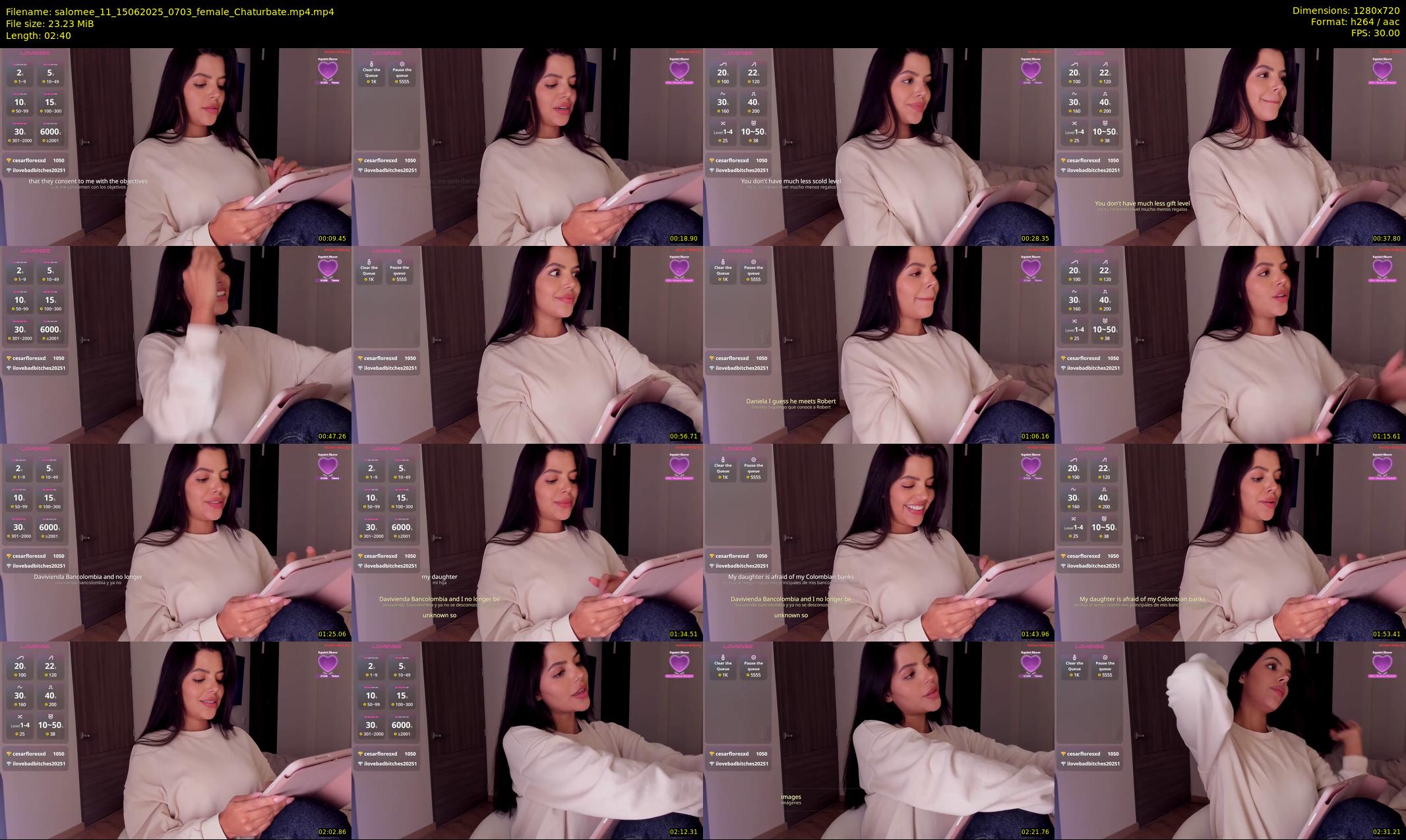 salomee_11 — 3 minute Chaturbate female cam show recording, 720p, Jun 15, 2025