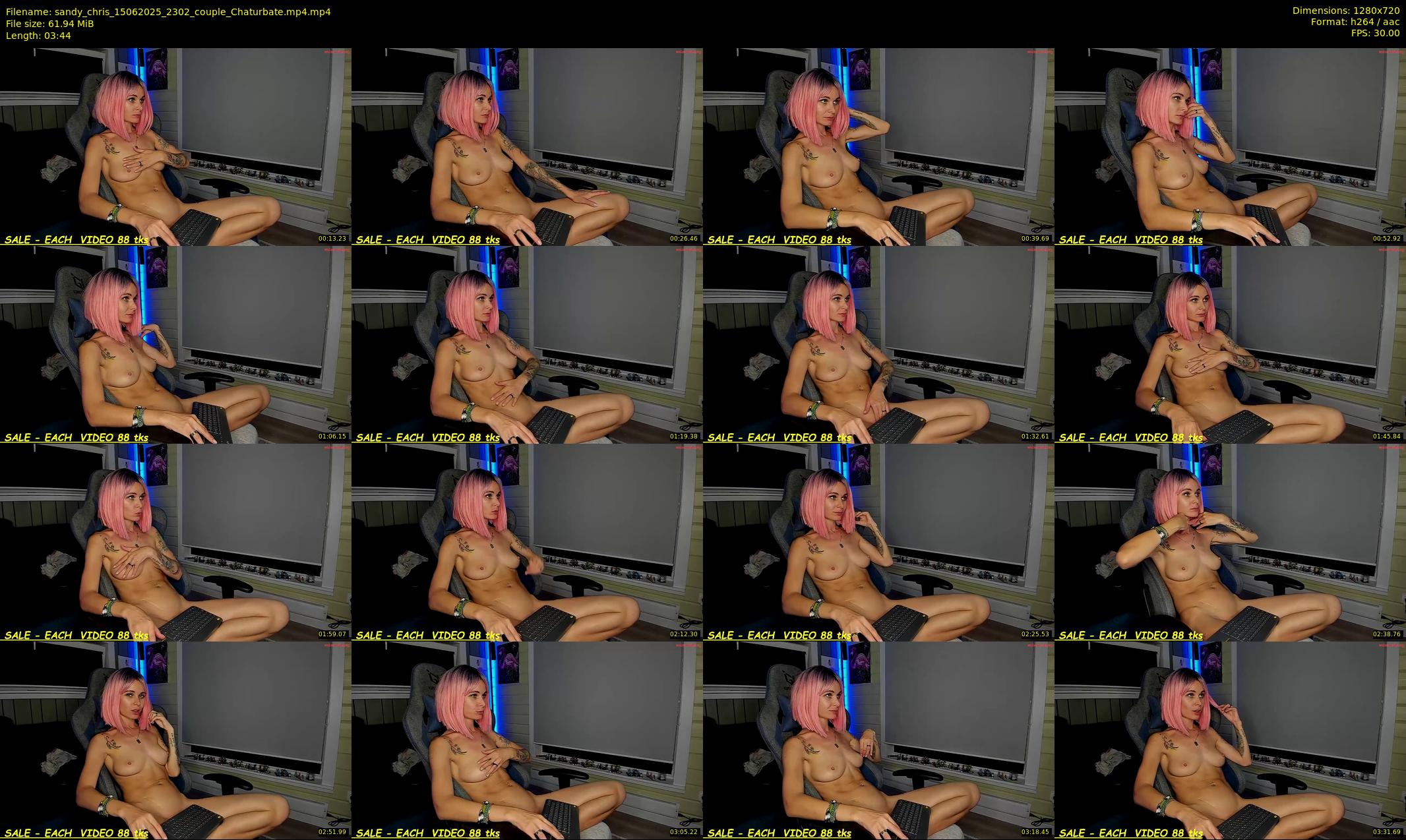 sandy_chris — 4 minute Chaturbate couple cam show recording, 720p, Jun 15, 2025