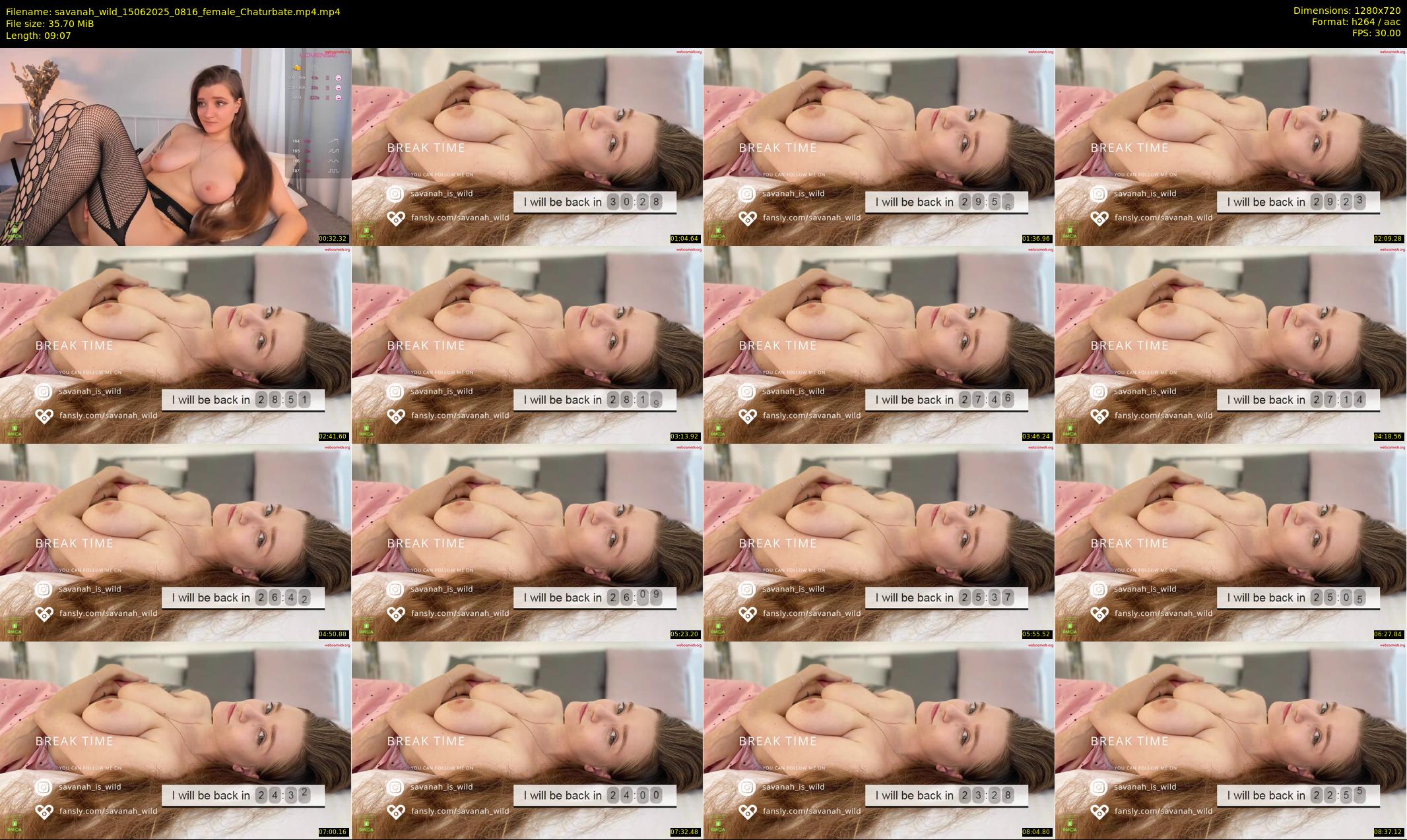 savanah_wild — 10 minute Chaturbate female cam show recording, 720p, Jun 15, 2025