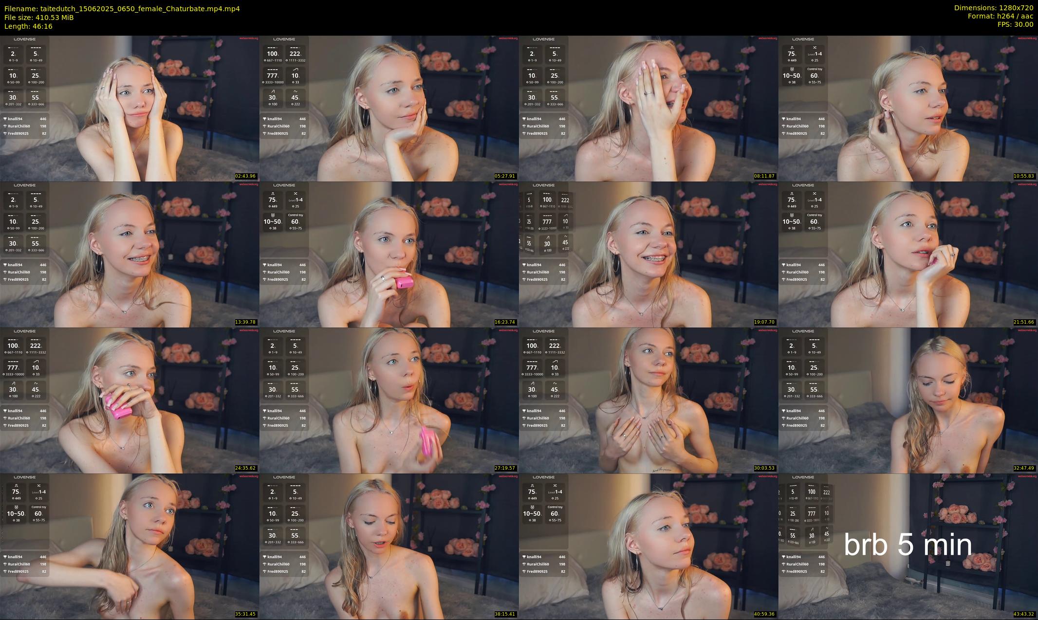 taitedutch — 47 minute Chaturbate female cam show recording, 720p, Jun 15, 2025