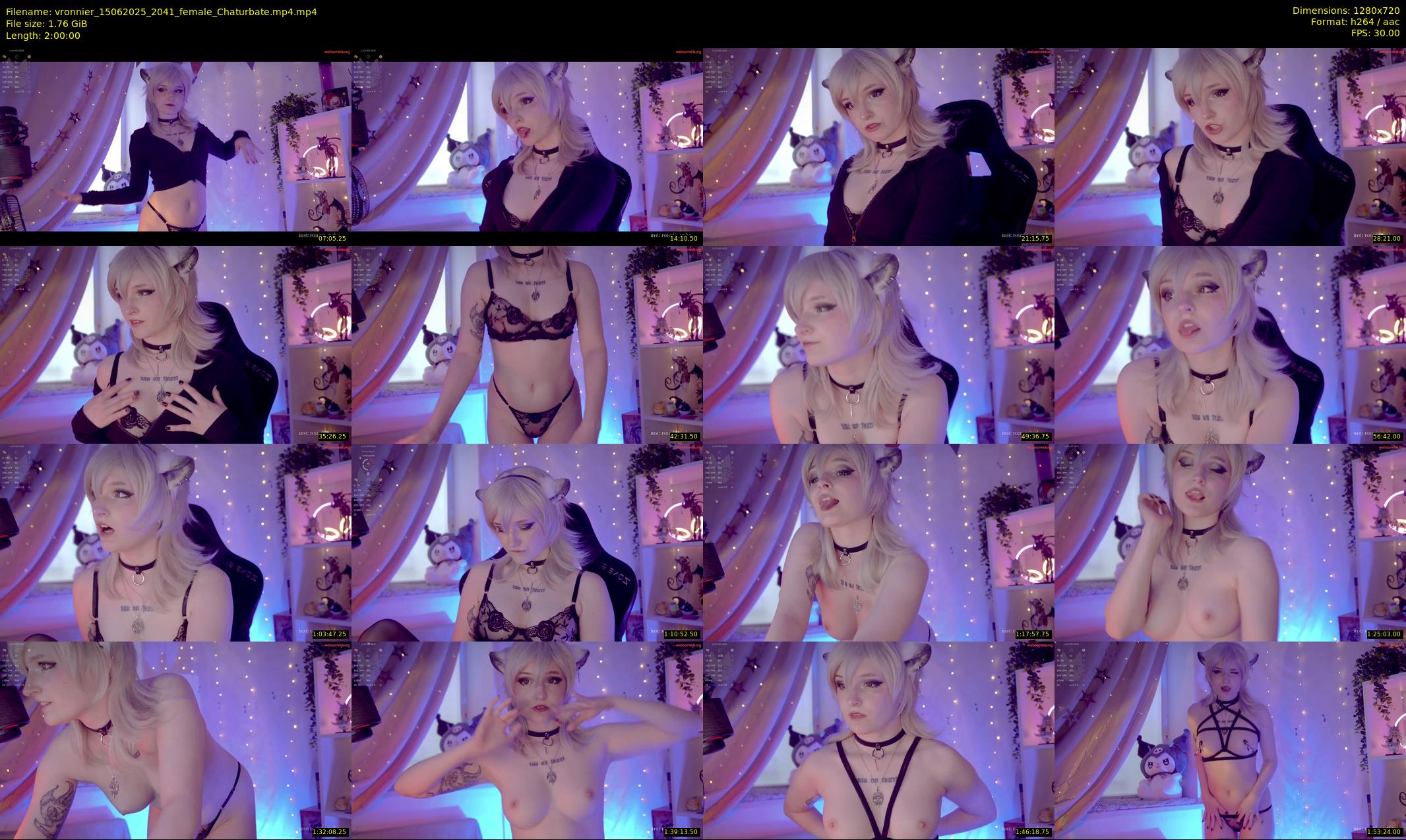 vronnier — 120 minute Chaturbate female cam show recording, 720p, Jun 15, 2025
