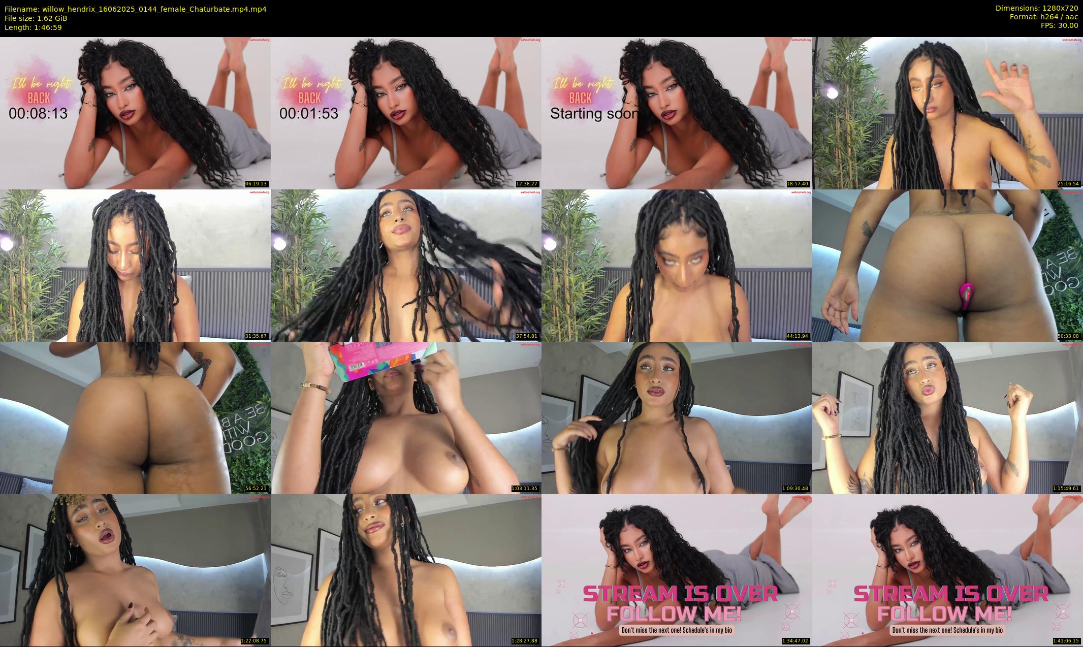 willow_hendrix — 107 minute Chaturbate female cam show recording, 720p, Jun 16, 2025