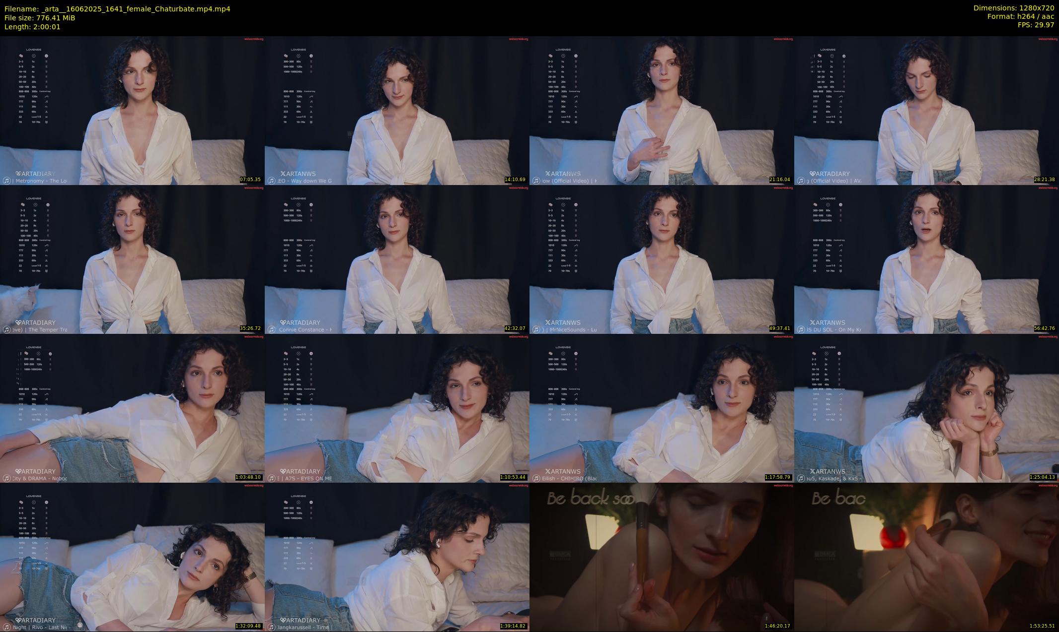 _arta_ — 121 minute Chaturbate female cam show recording, 720p, Jun 16, 2025