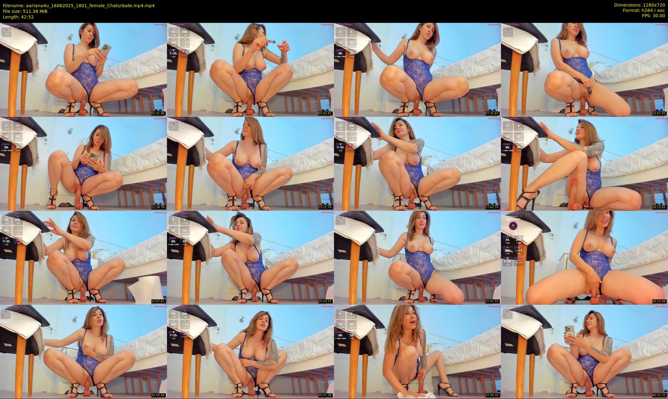 aariana4u — 43 minute Chaturbate female cam show recording, 720p, Jun 16, 2025