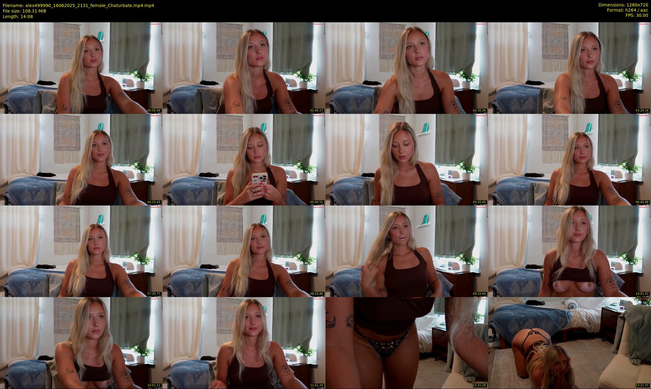 alex499990 — 15 minute Chaturbate female cam show recording, 720p, Jun 16, 2025