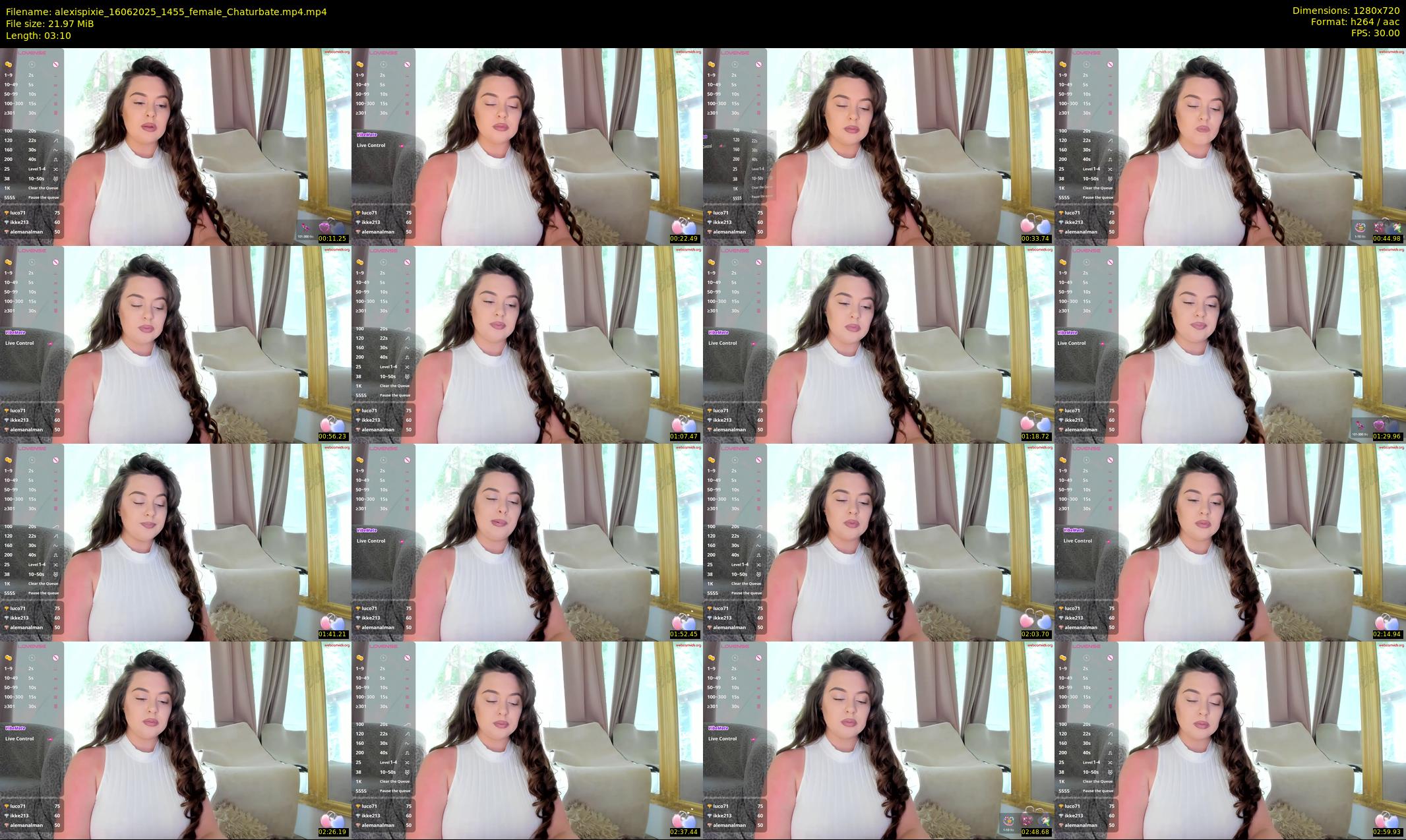 alexispixie — 4 minute Chaturbate female cam show recording, 720p, Jun 16, 2025