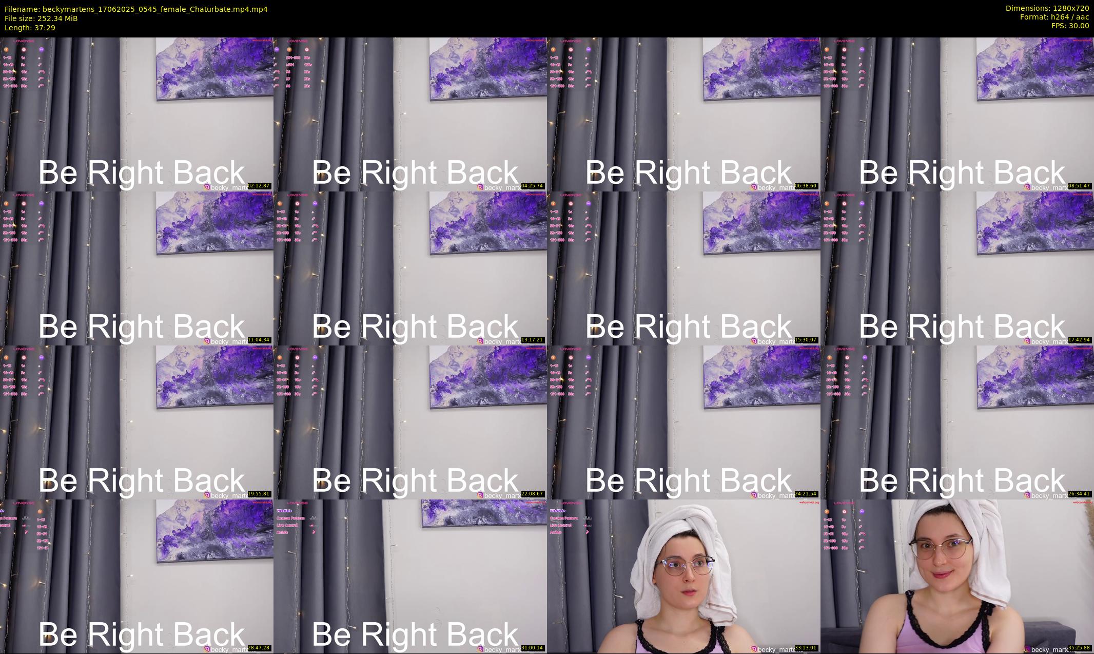 beckymartens — 38 minute Chaturbate female cam show recording, 720p, Jun 17, 2025