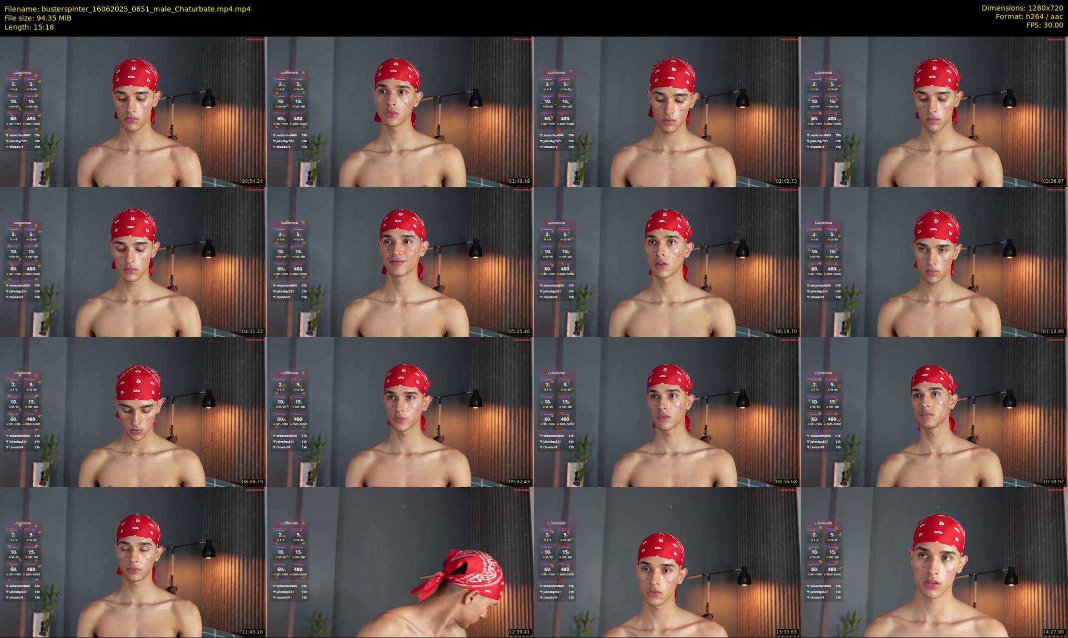 busterspinter — 16 minute Chaturbate male cam show recording, 720p, Jun 16, 2025