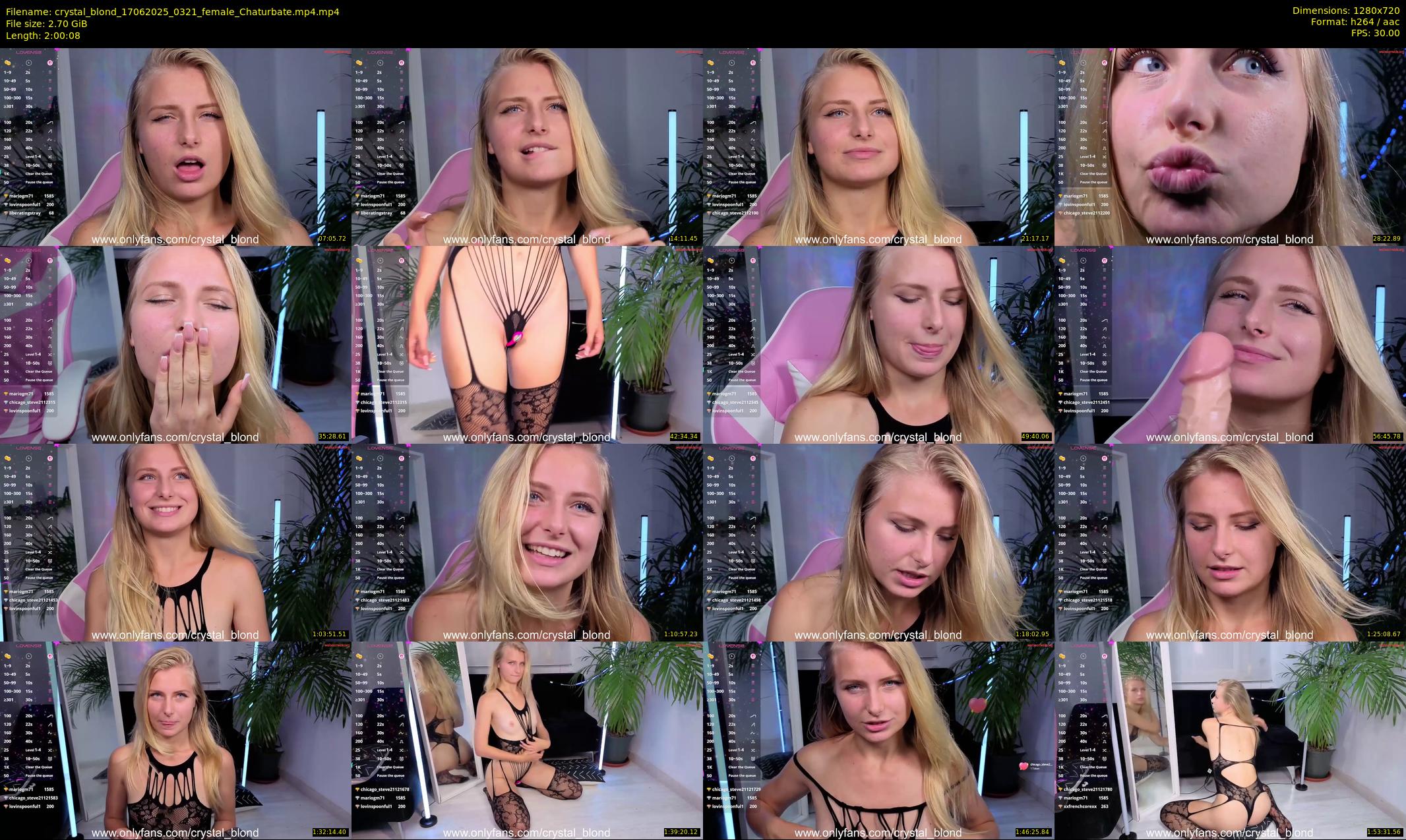 crystal_blond — 121 minute Chaturbate female cam show recording, 720p, Jun 17, 2025