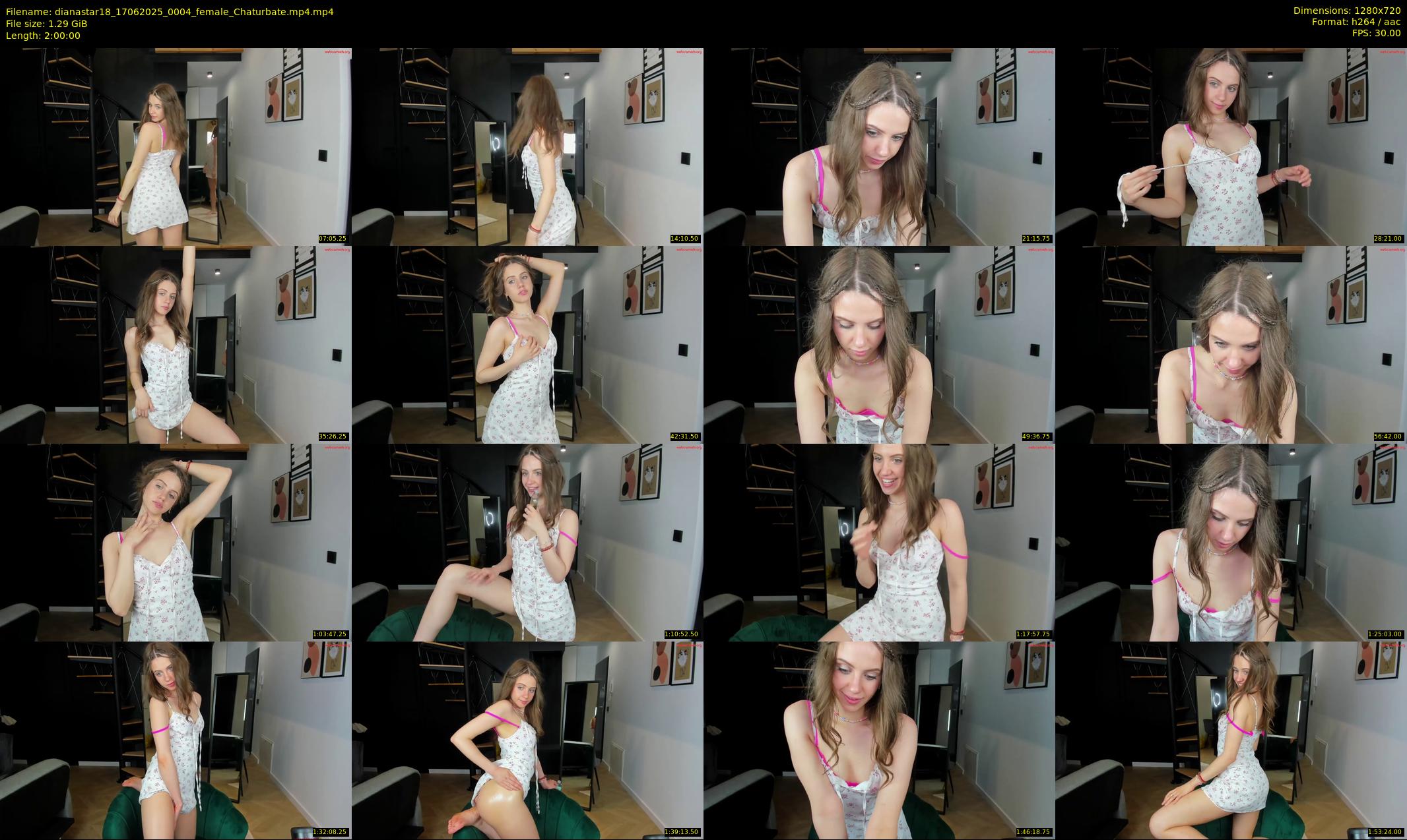 dianastar18 — 120 minute Chaturbate female cam show recording, 720p, Jun 17, 2025