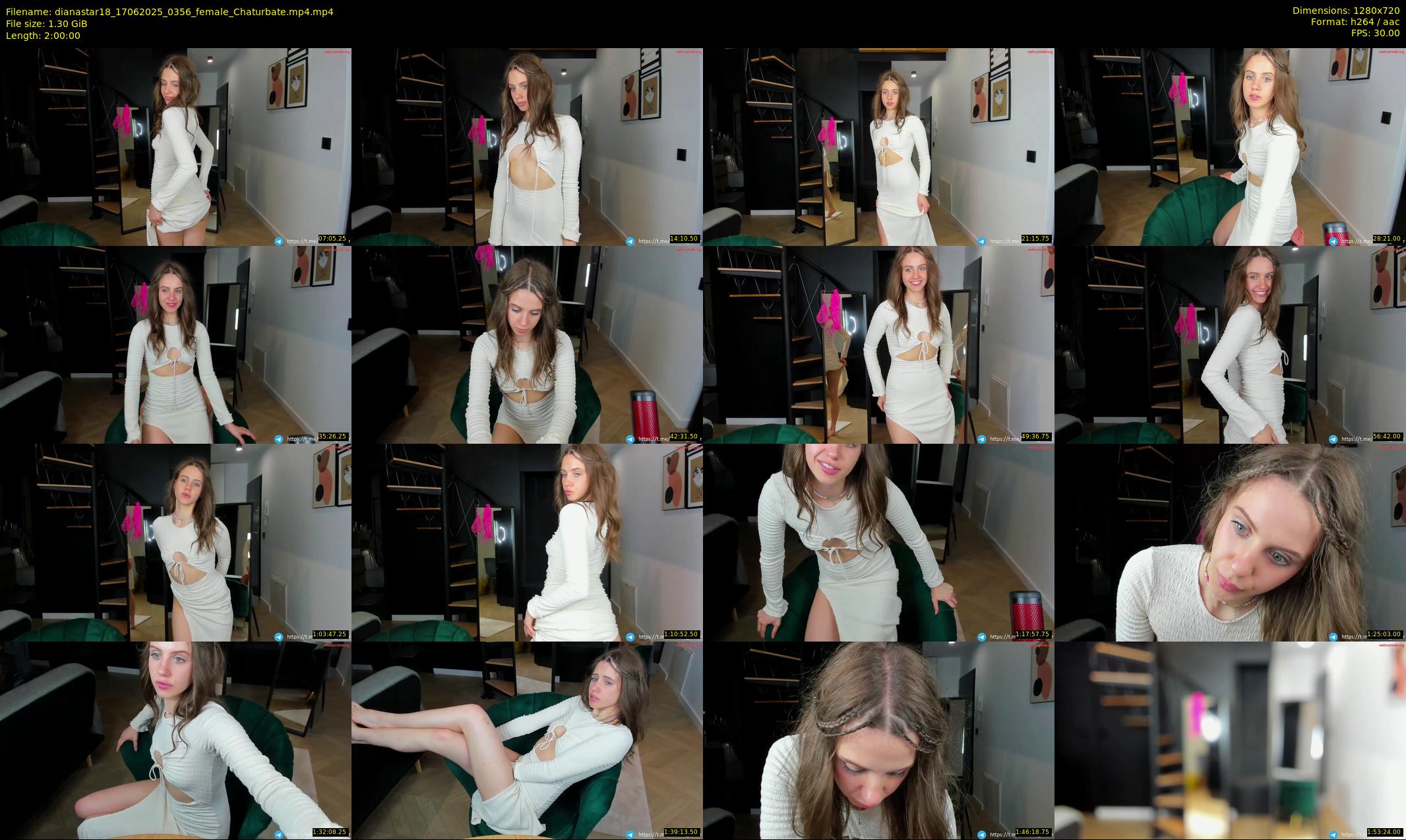 dianastar18 — 120 minute Chaturbate female cam show recording, 720p, Jun 17, 2025