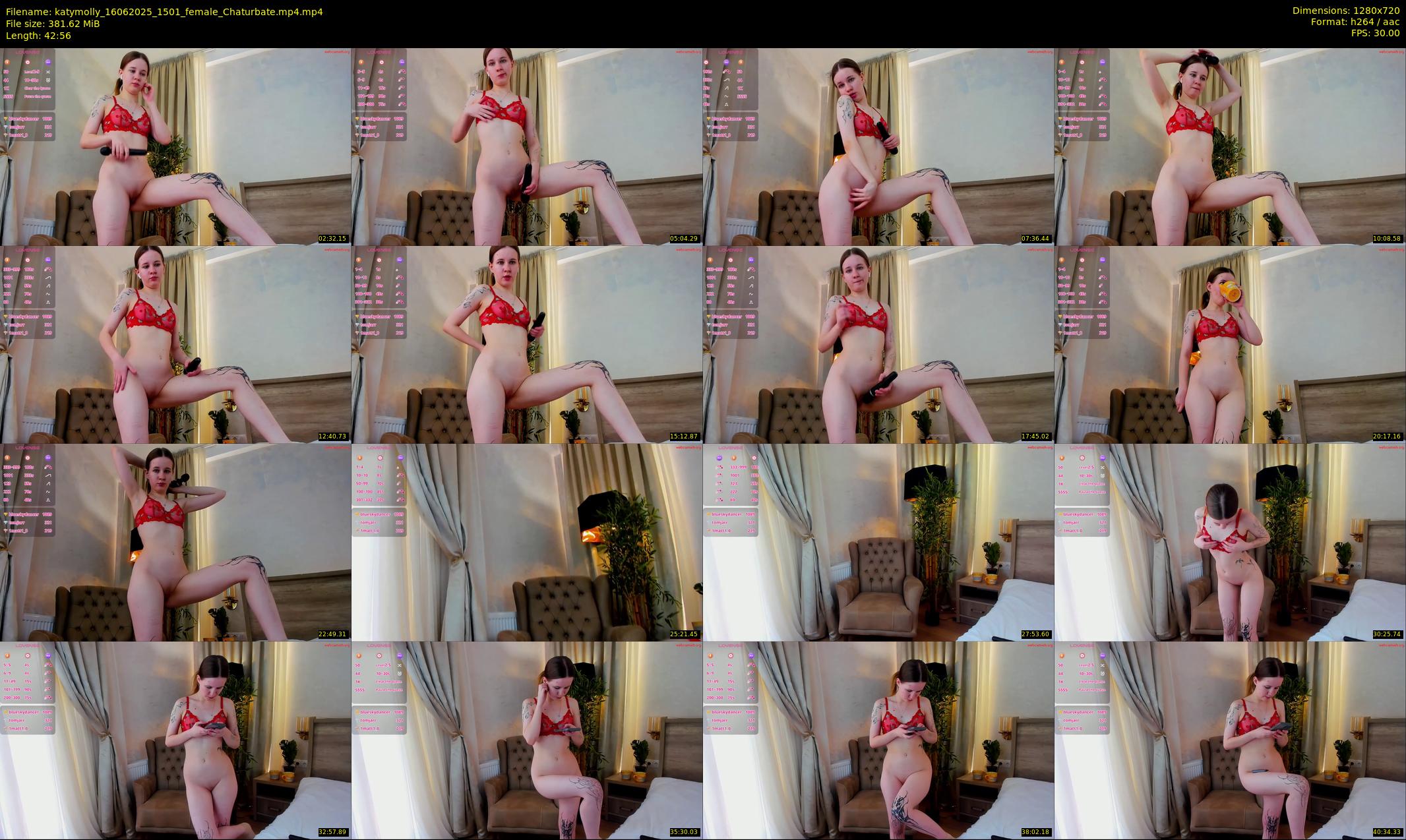 katymolly — 43 minute Chaturbate female cam show recording, 720p, Jun 16, 2025