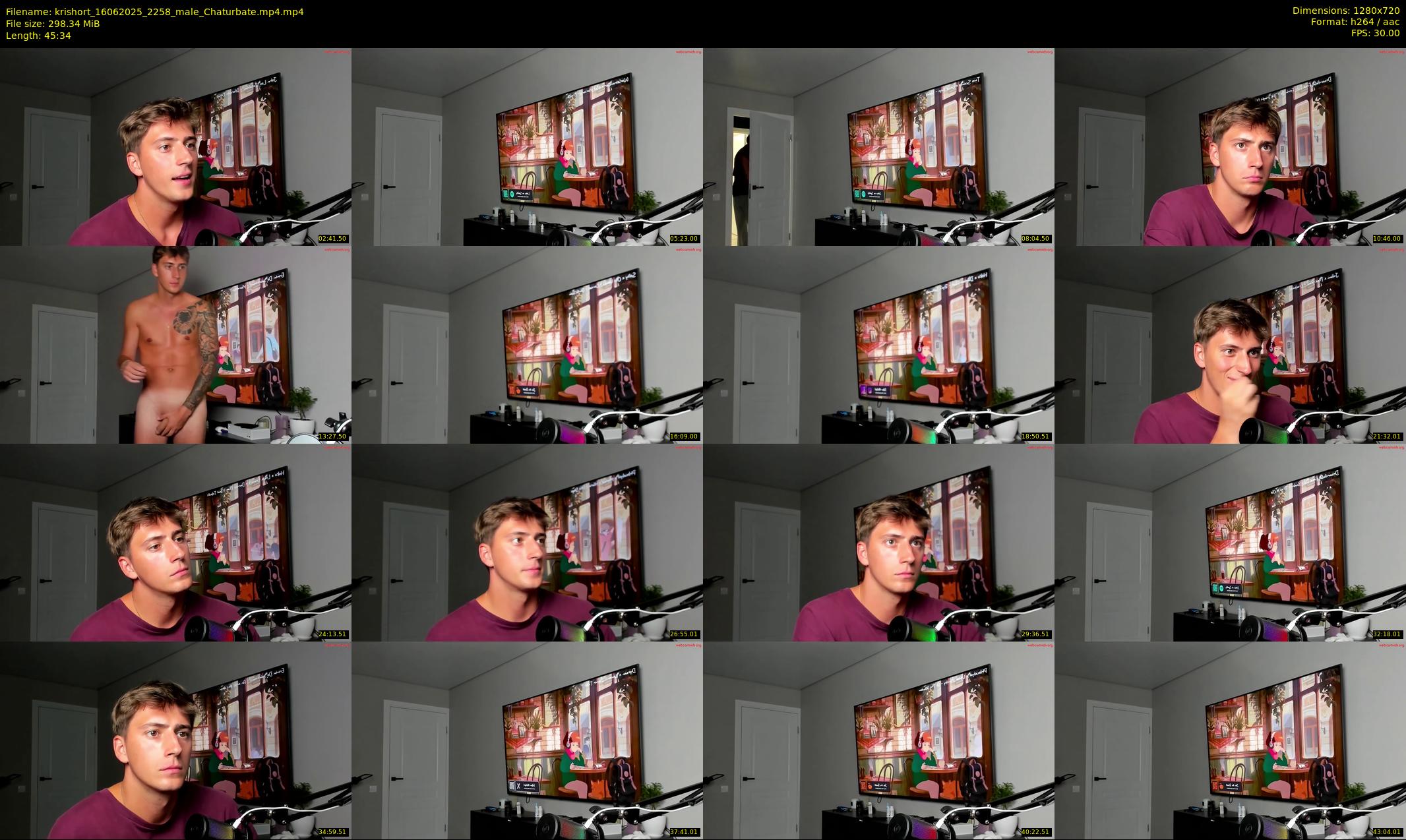 krishort — 46 minute Chaturbate male cam show recording, 720p, Jun 16, 2025