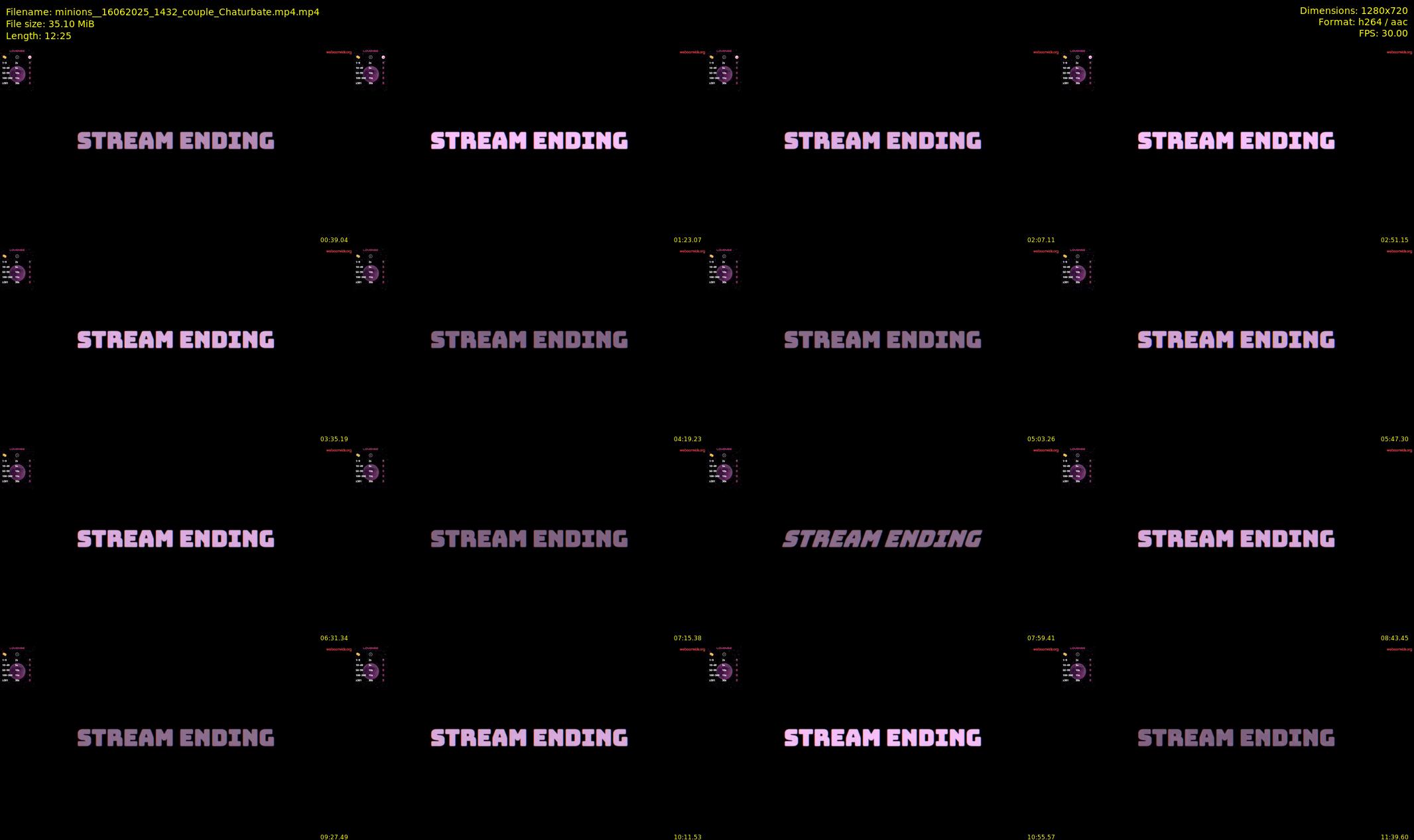 minions_ — 13 minute Chaturbate couple cam show recording, 720p, Jun 16, 2025