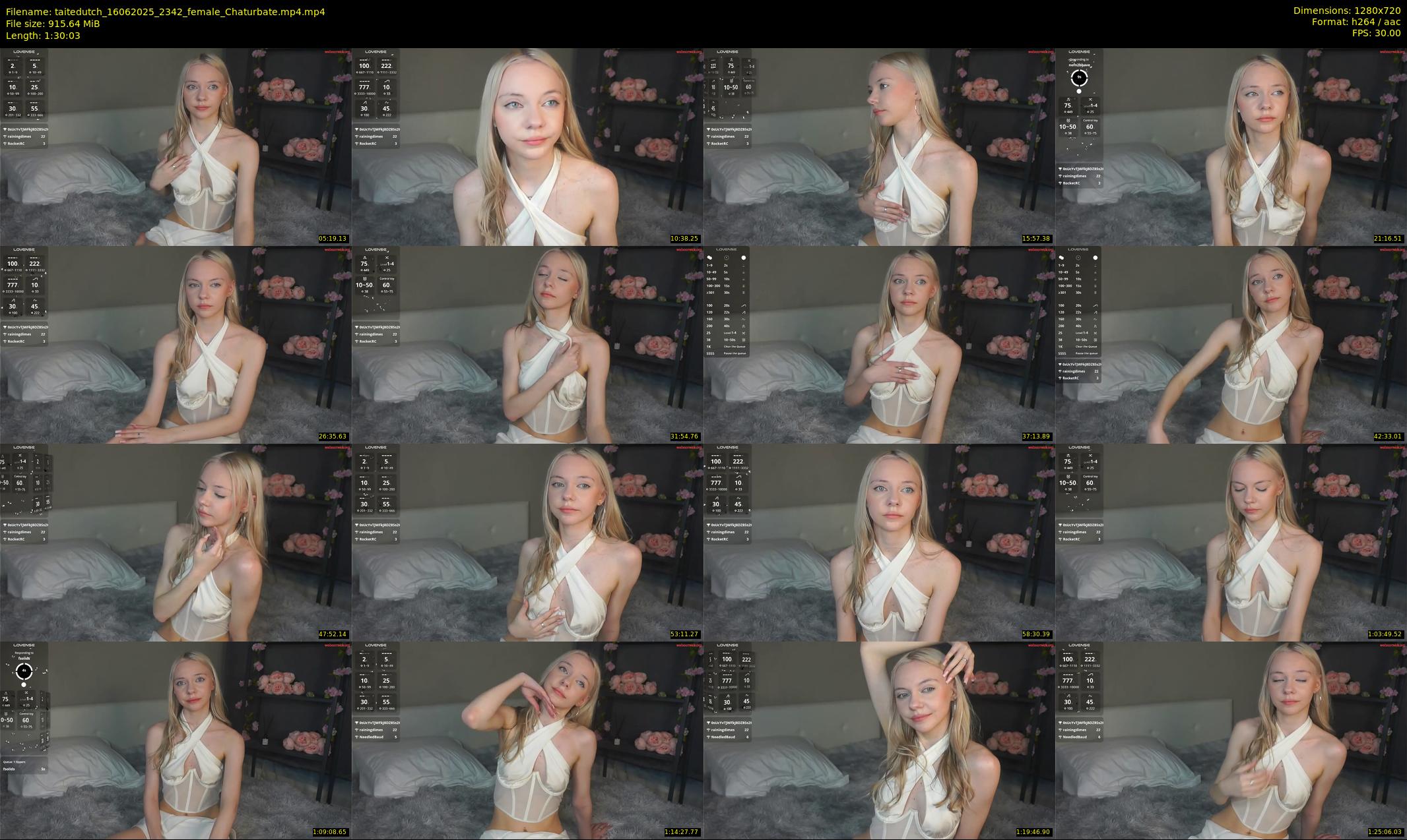 taitedutch — 91 minute Chaturbate female cam show recording, 720p, Jun 16, 2025