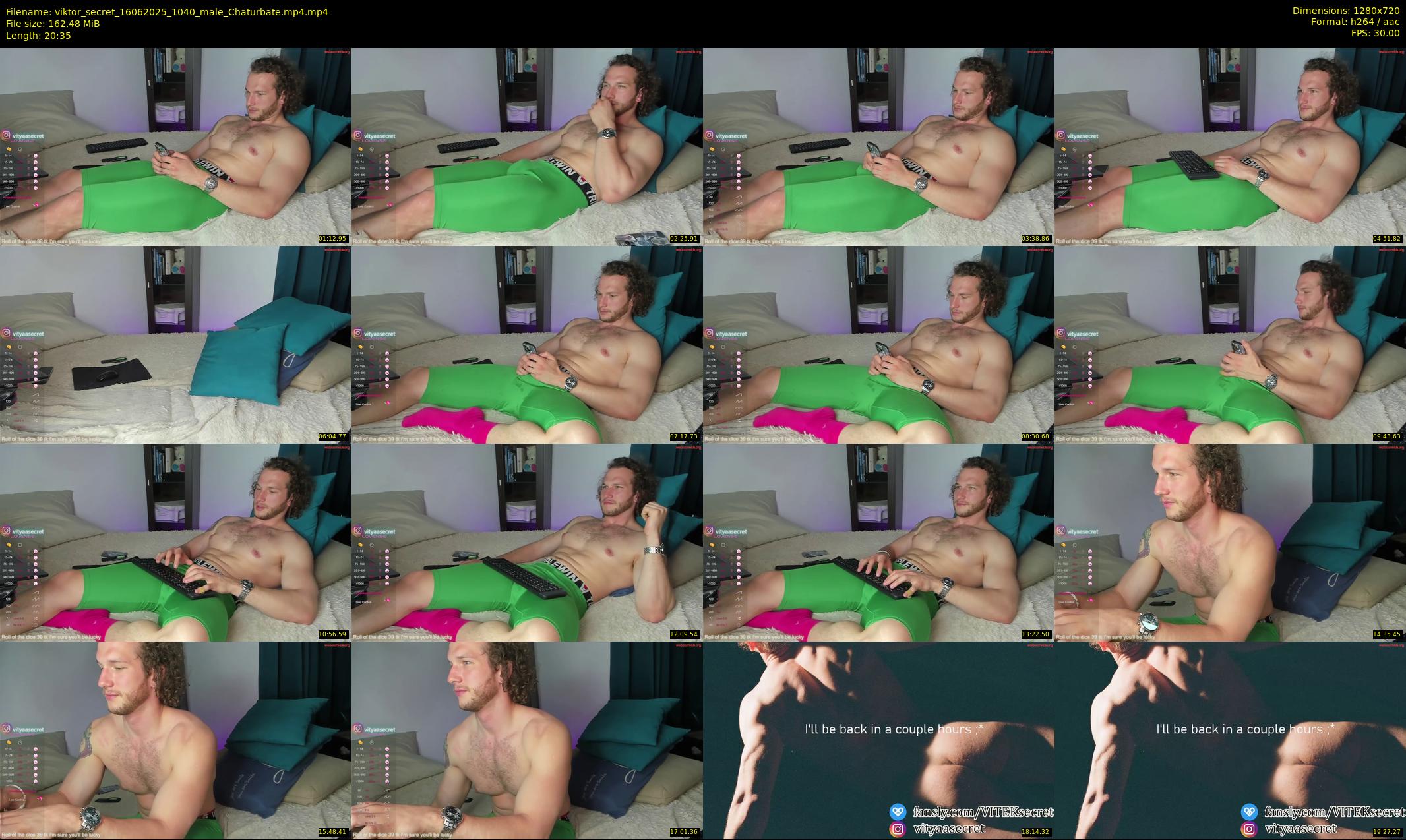 viktor_secret — 21 minute Chaturbate male cam show recording, 720p, Jun 16, 2025
