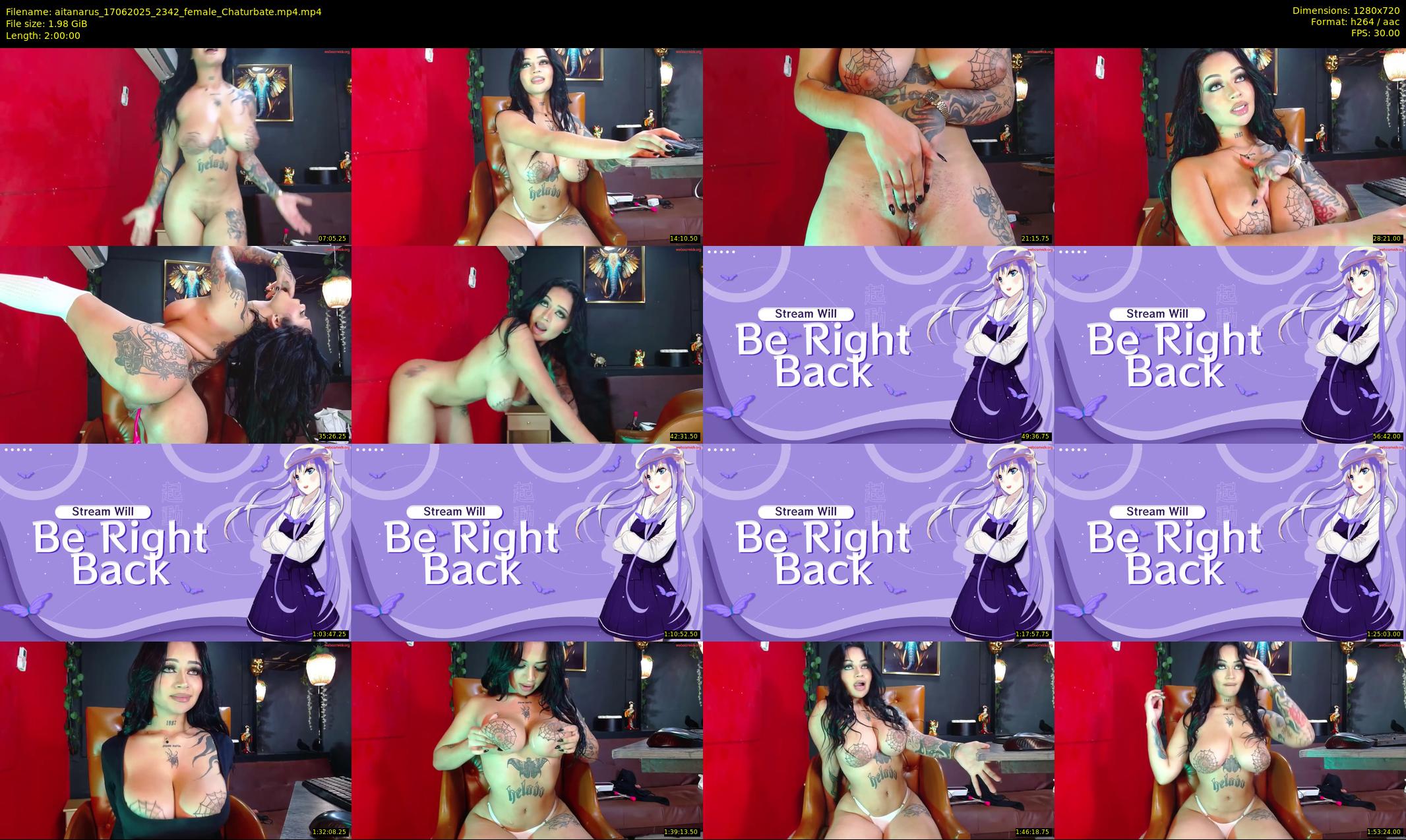 aitanarus — 120 minute Chaturbate female cam show recording, 720p, Jun 17, 2025