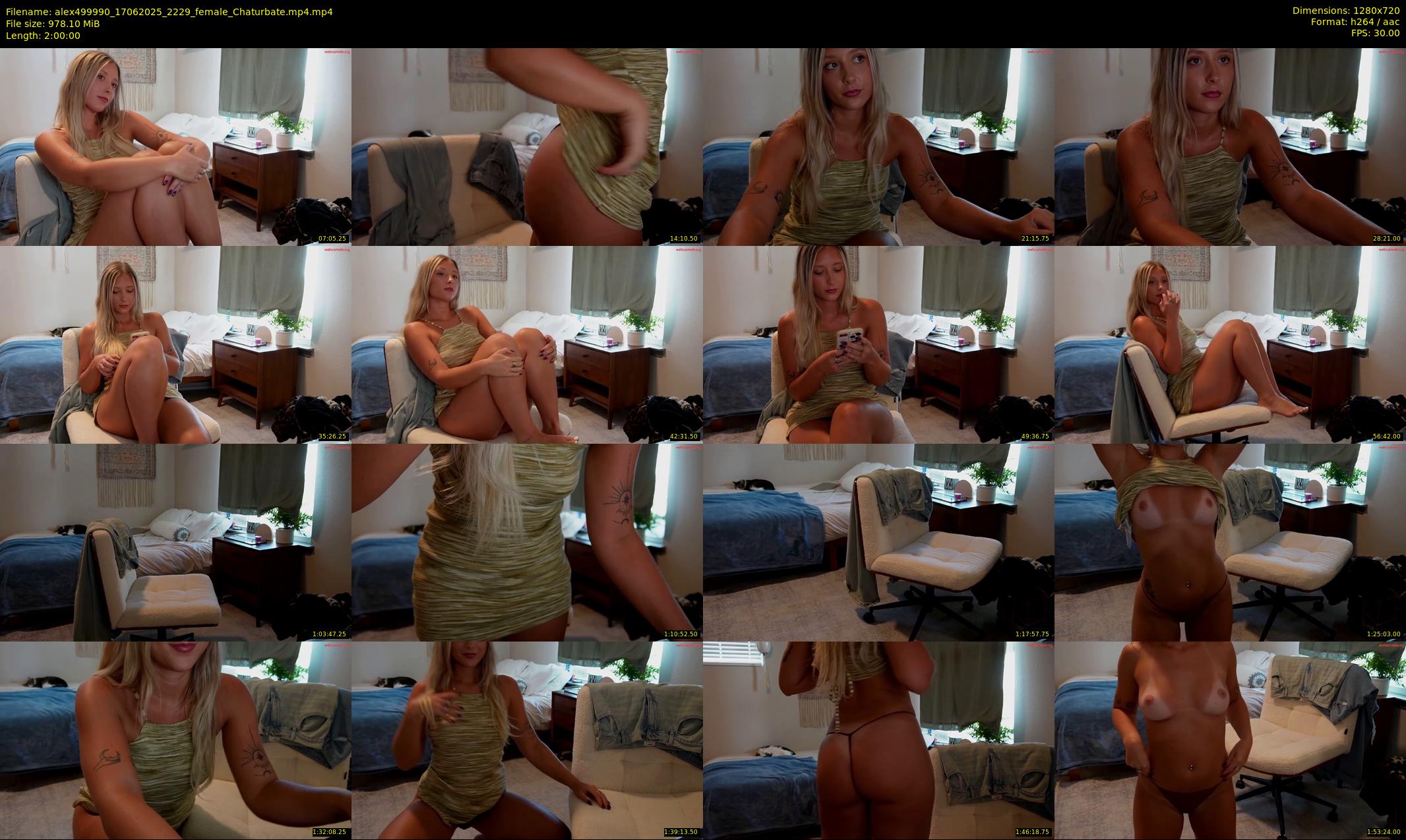 alex499990 — 120 minute Chaturbate female cam show recording, 720p, Jun 17, 2025