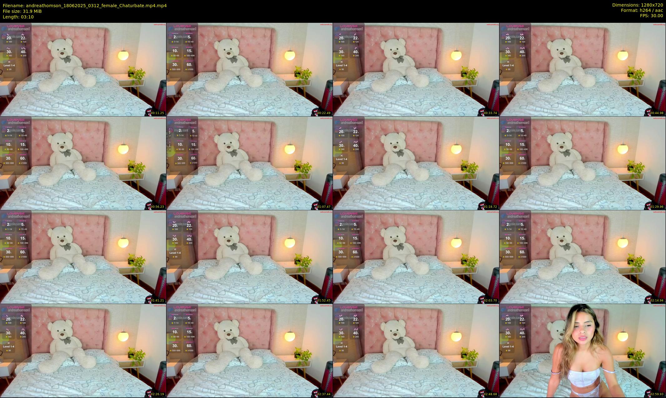 andreathomson — 4 minute Chaturbate female cam show recording, 720p, Jun 18, 2025